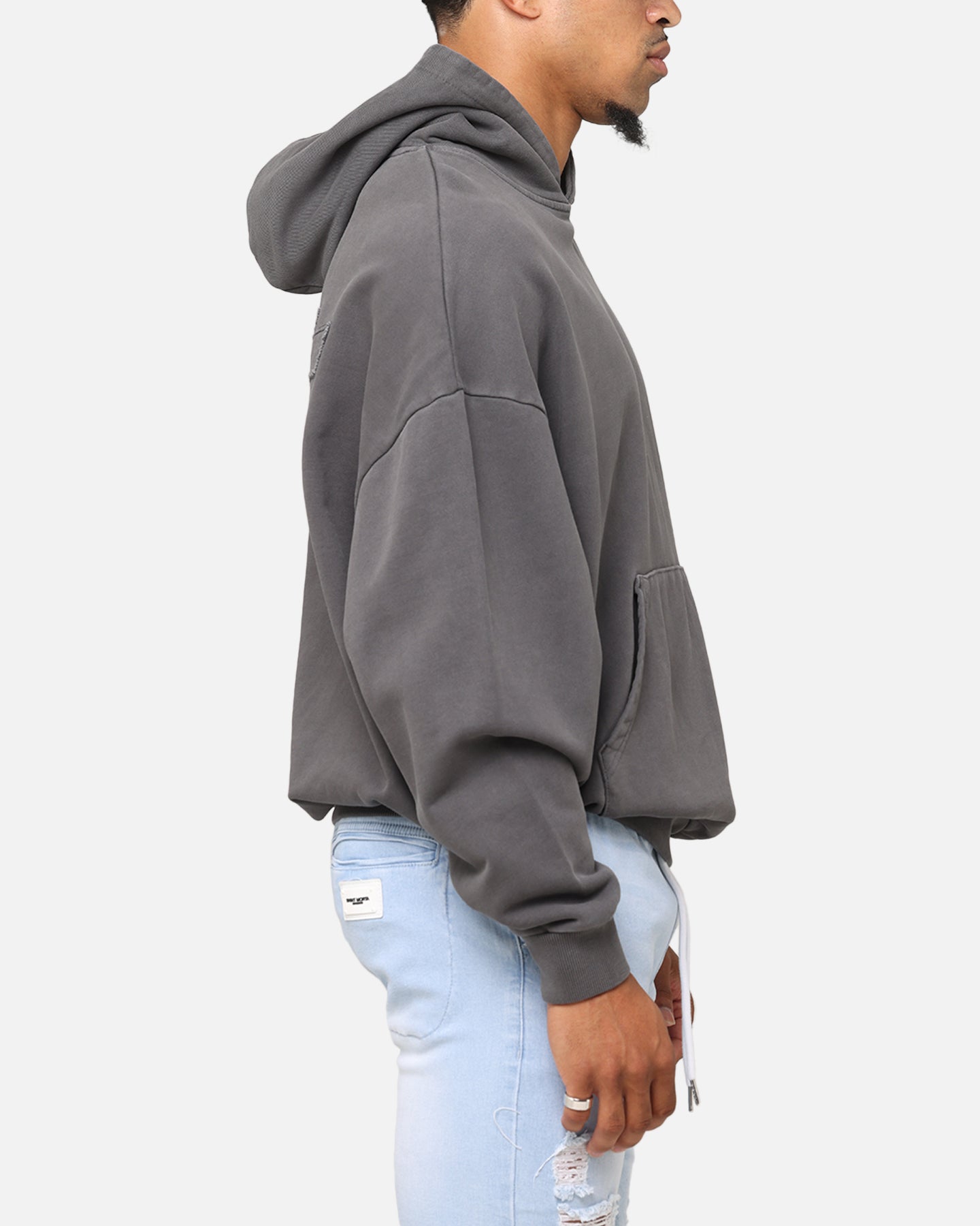 Saint Morta Pericles Applique Hoodie Washed Charcoal