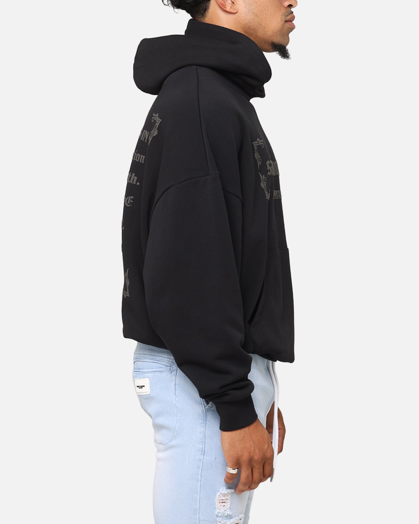 Saint Morta Repentant Heart Boxy Hoodie Black/Black