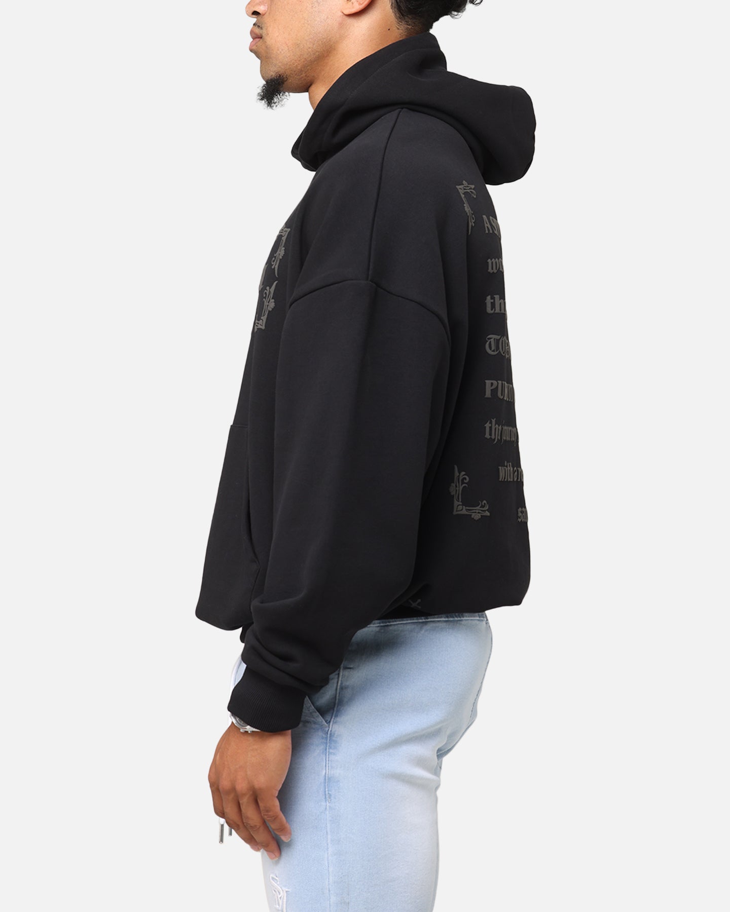 Saint Morta Repentant Heart Boxy Hoodie Black/Black