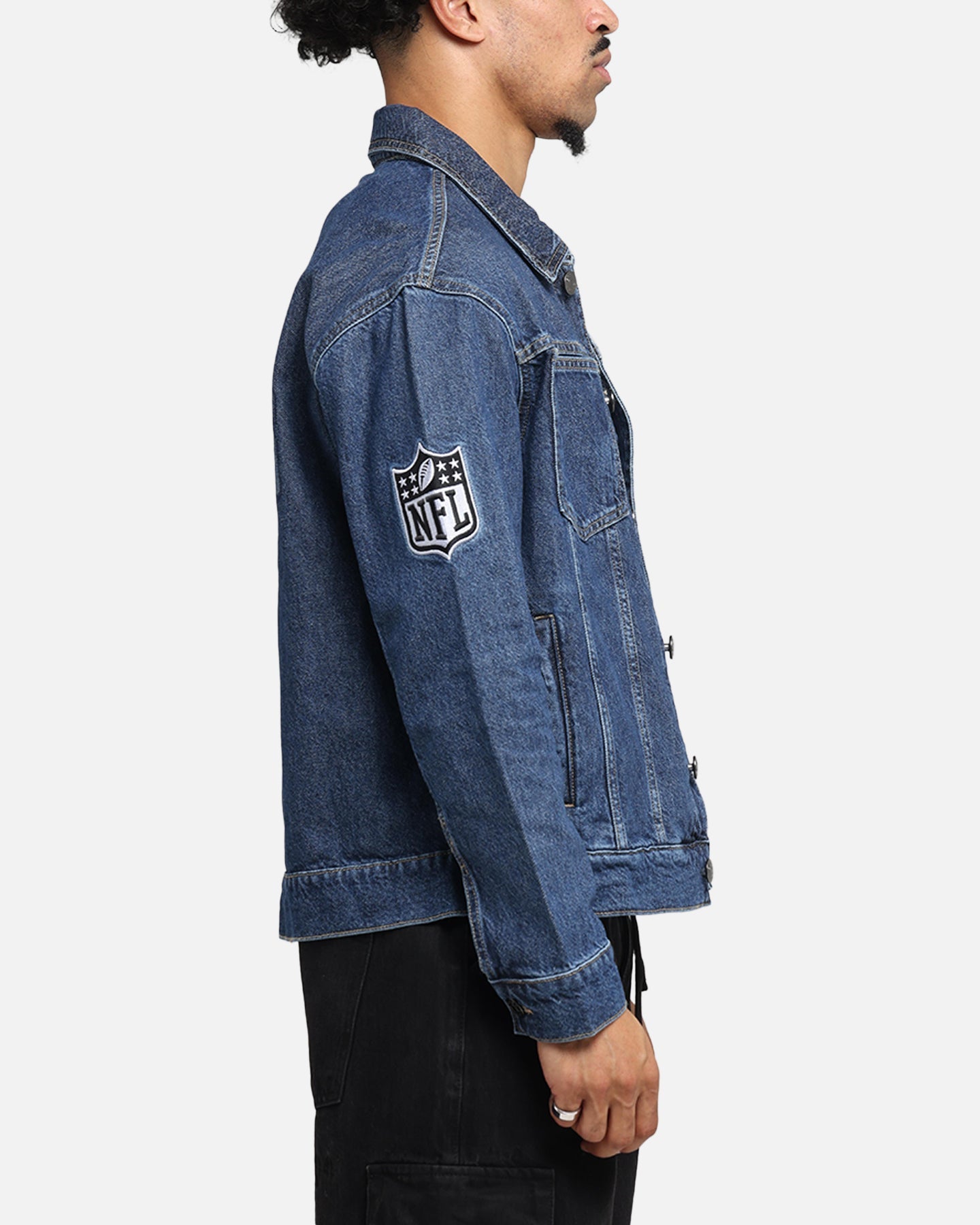 New Era Las Vegas Raiders NFL Denim Jacket Dark Blue