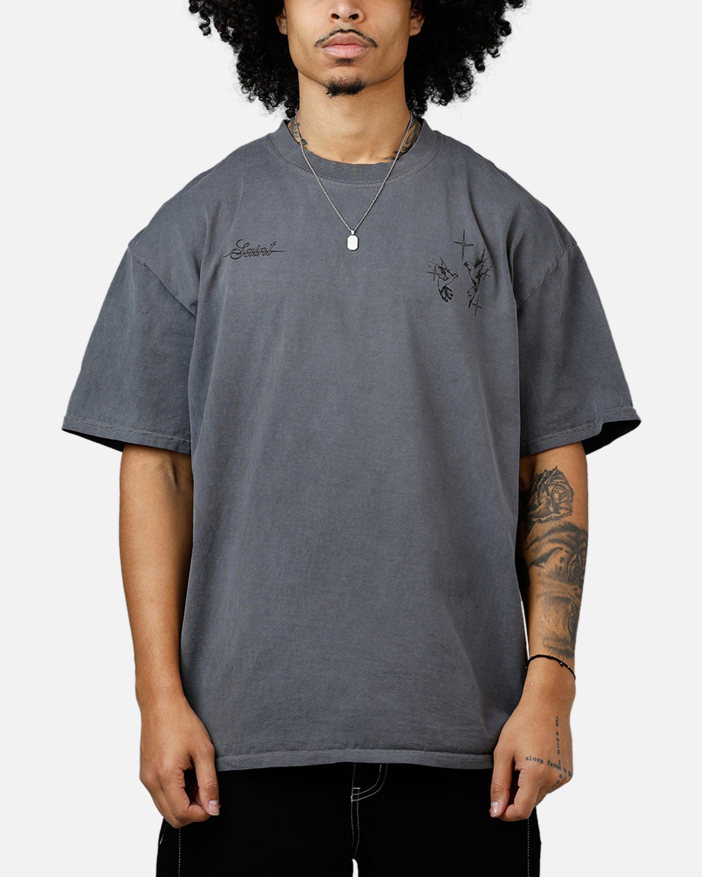 Saint Morta Destiny Rising T-Shirt Washed Charcoal