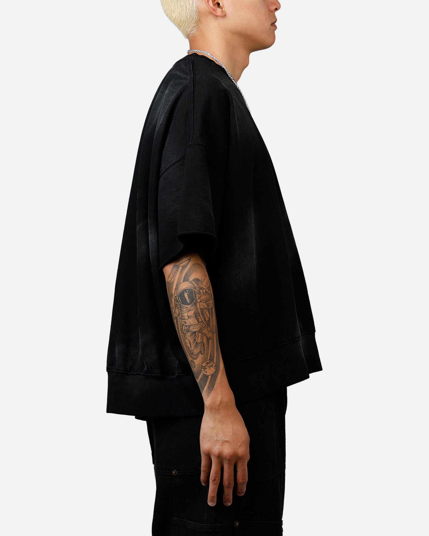 MNML Oversized Crewneck T-Shirt Washed Black