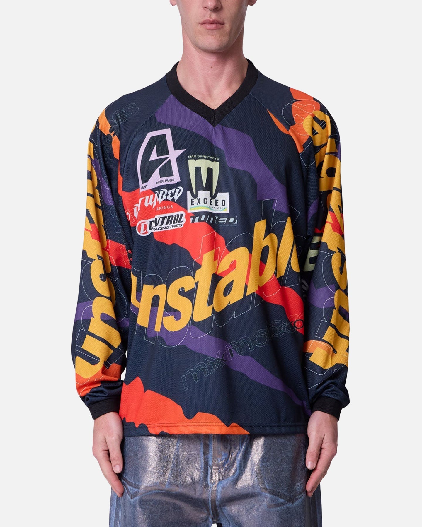 MNML Unstable Moto Long Sleeve T-Shirt Orange Multi