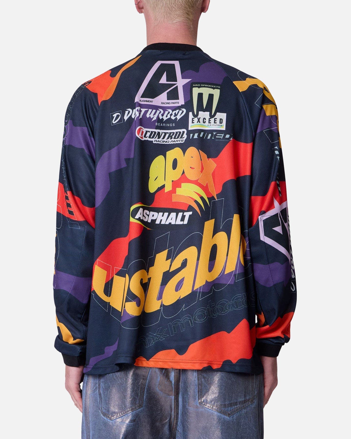 MNML Unstable Moto Long Sleeve T-Shirt Orange Multi