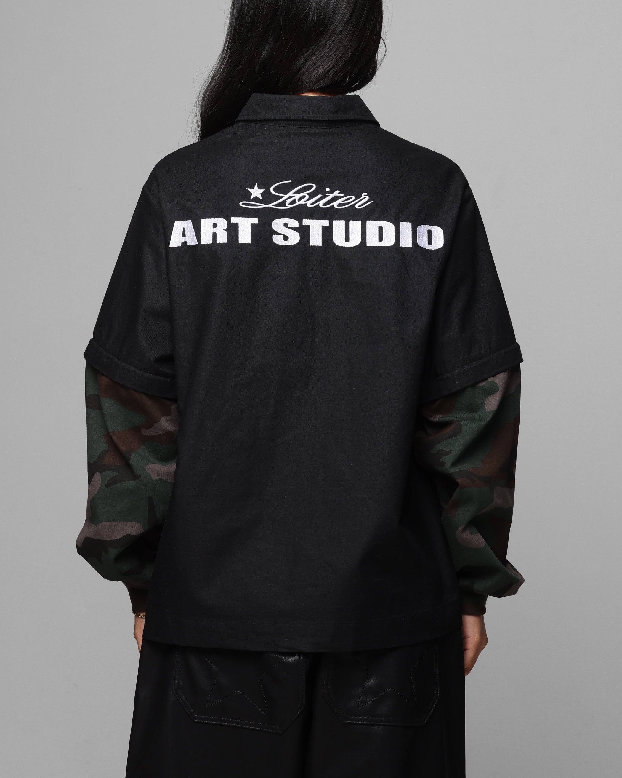 Loiter Art Studio Work Shirt Black/Camo