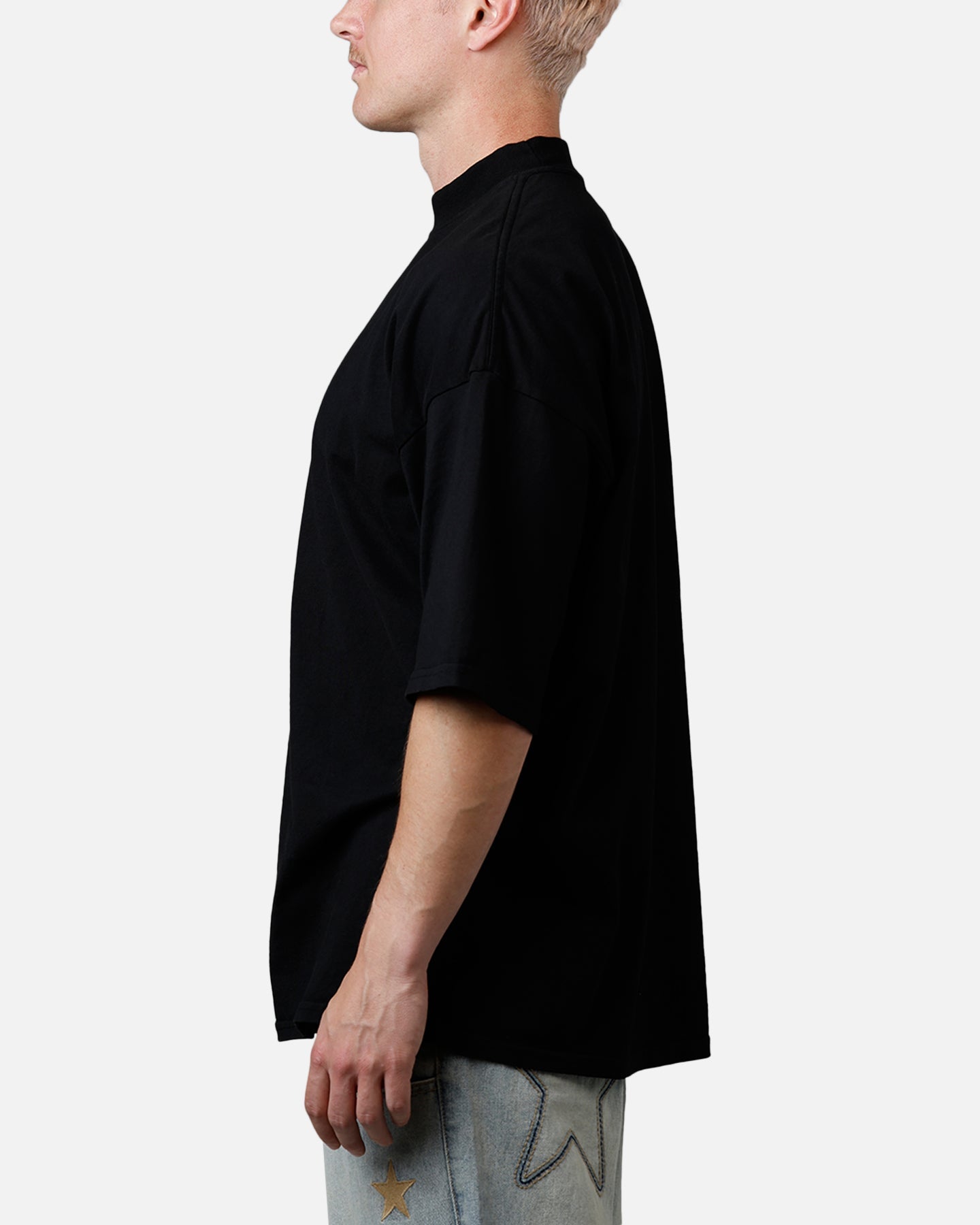 Culture Kings Everyday Mock Neck T-Shirt Black