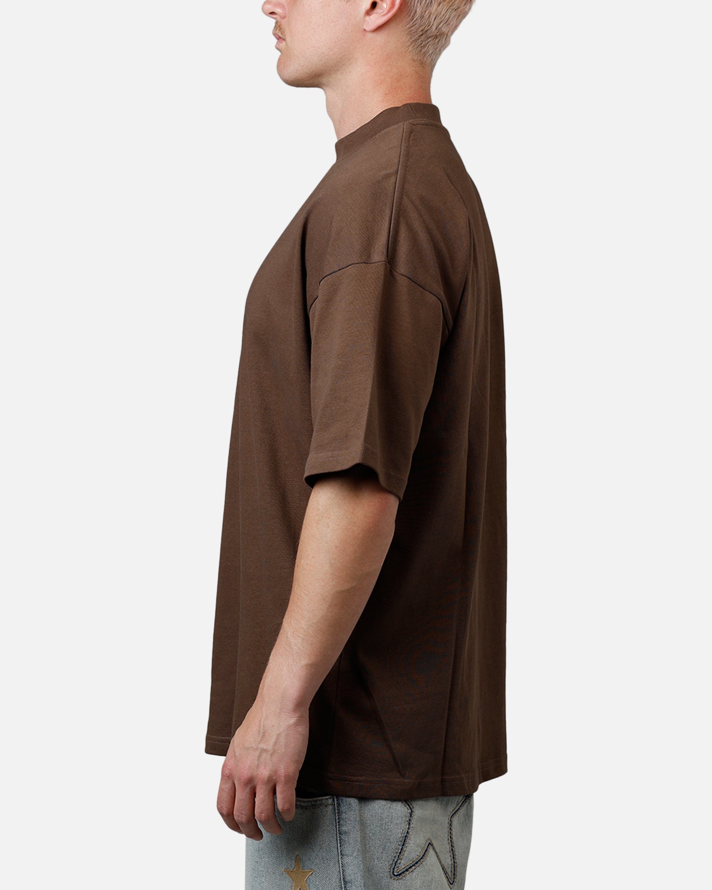 Culture Kings Everyday Mock Neck T-Shirt Brown