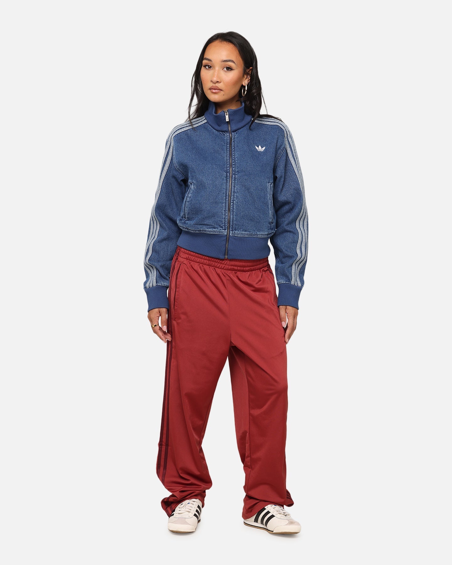 Adidas Women's Denim Track Jacket Indigo Denim