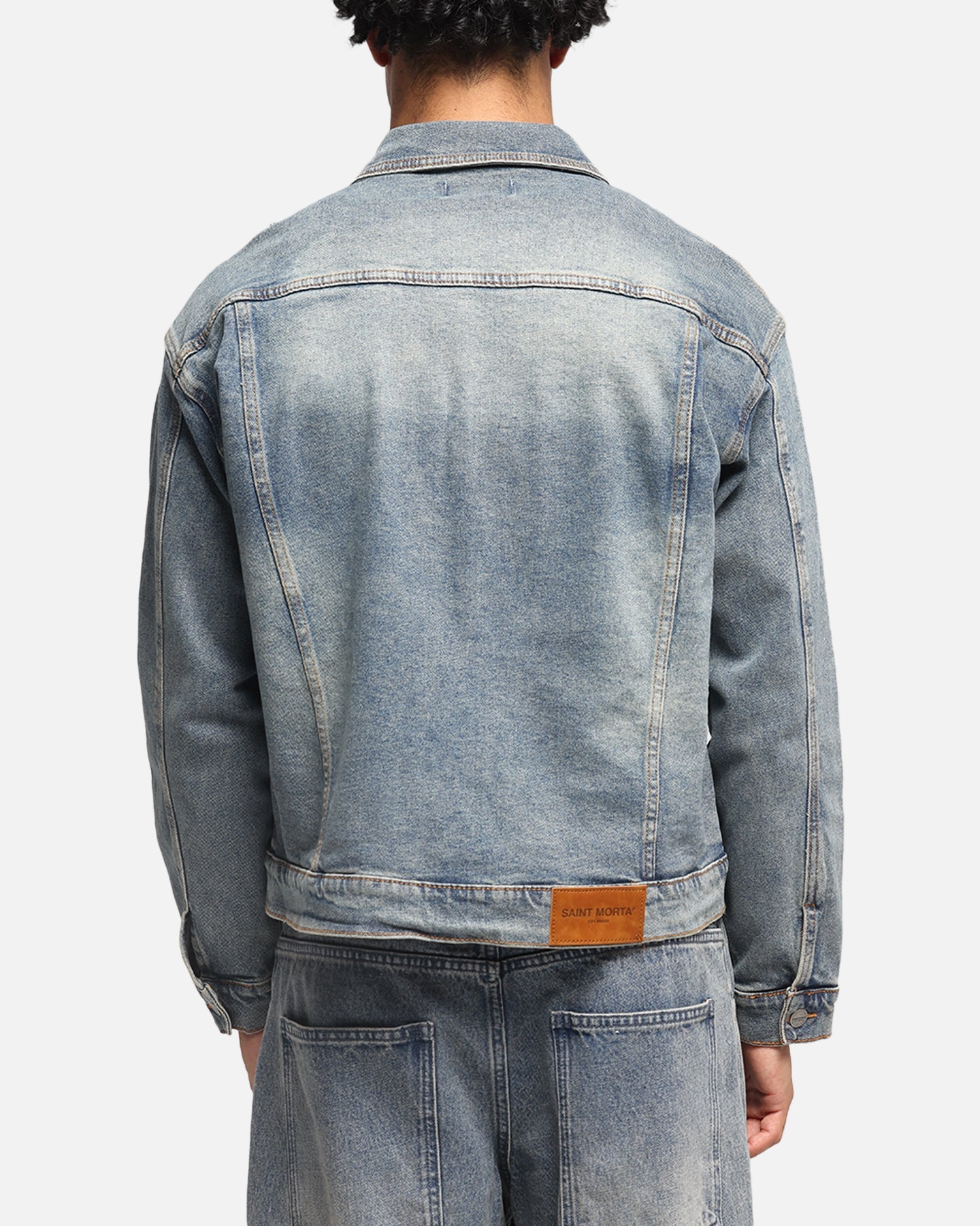 Saint Morta Trucker Denim Jacket Dirty Denim