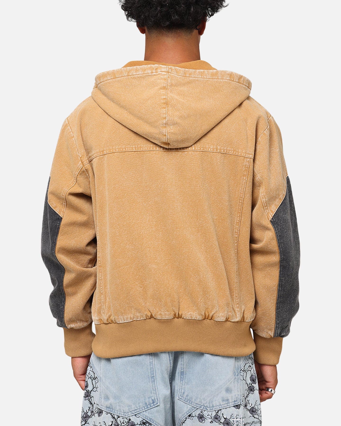 Saint Morta Hooded Workwear Jacket Tan/Black