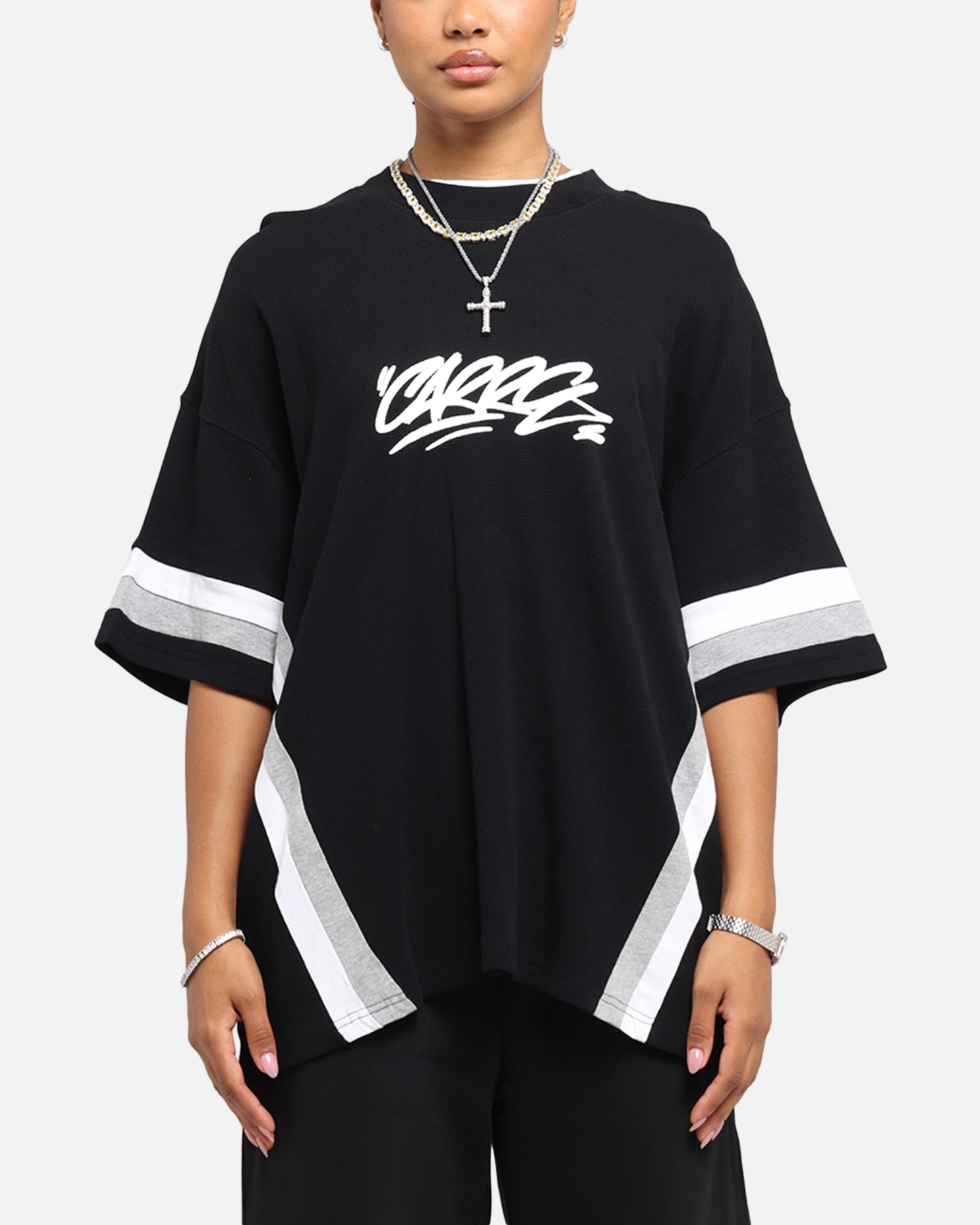Carre Graffiti Waffle T-Shirt Black