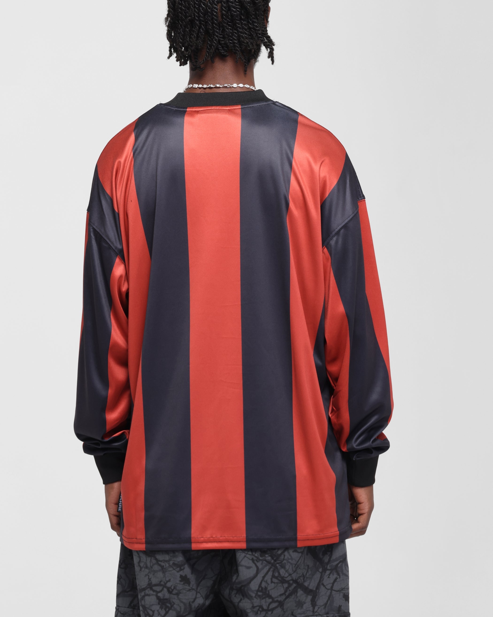Carre Academy Oversized Long Sleeve T-Shirt Red/Black