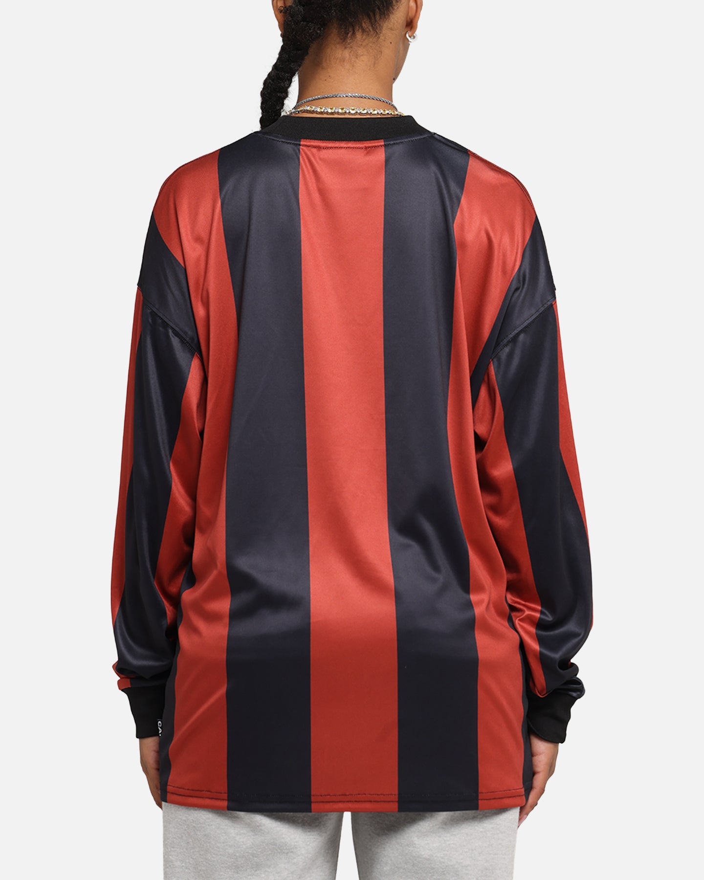 Carre Academy Oversized Long Sleeve T-Shirt Red/Black