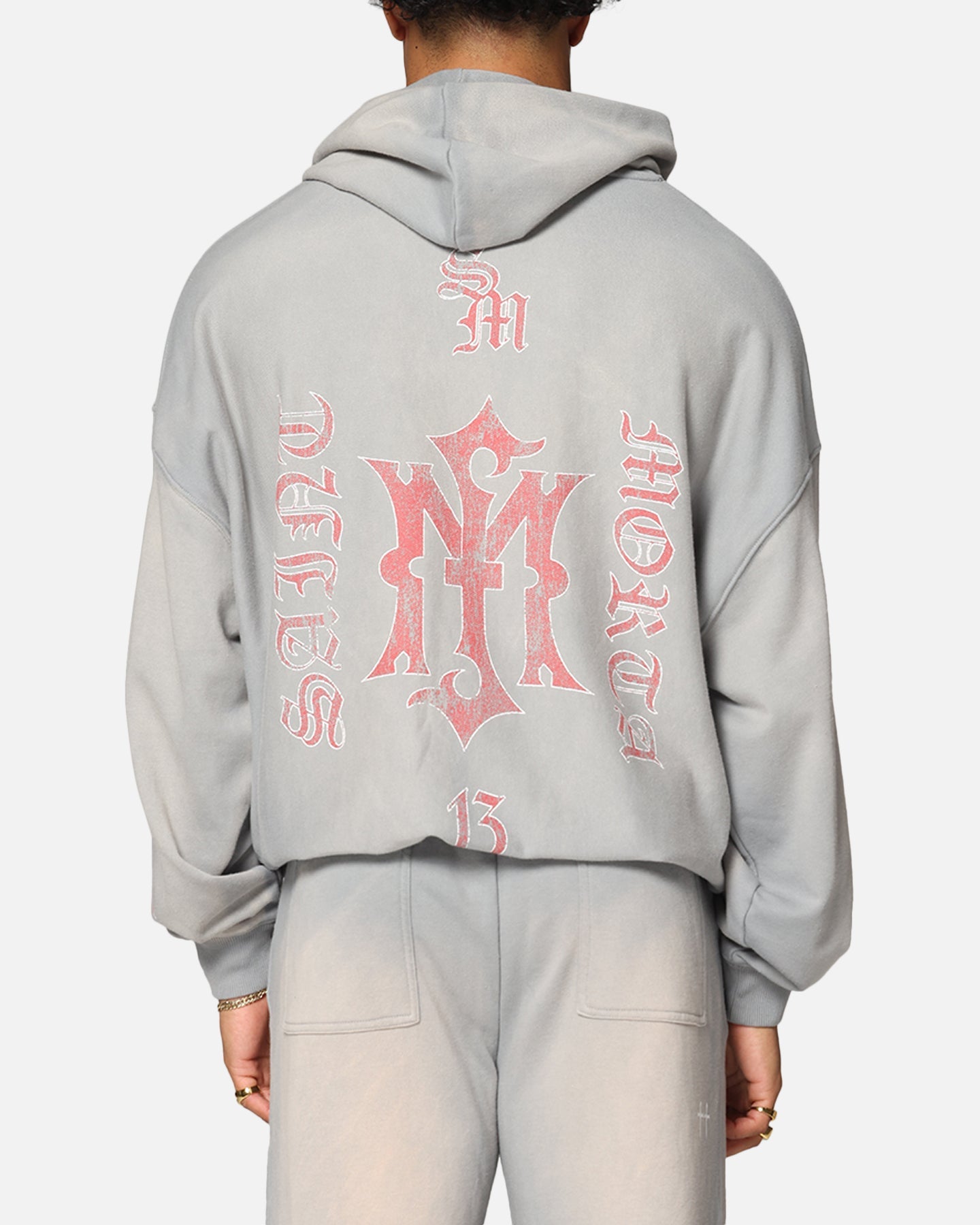 Saint Morta Hardcore Boxy Hoodie Sunfade Grey