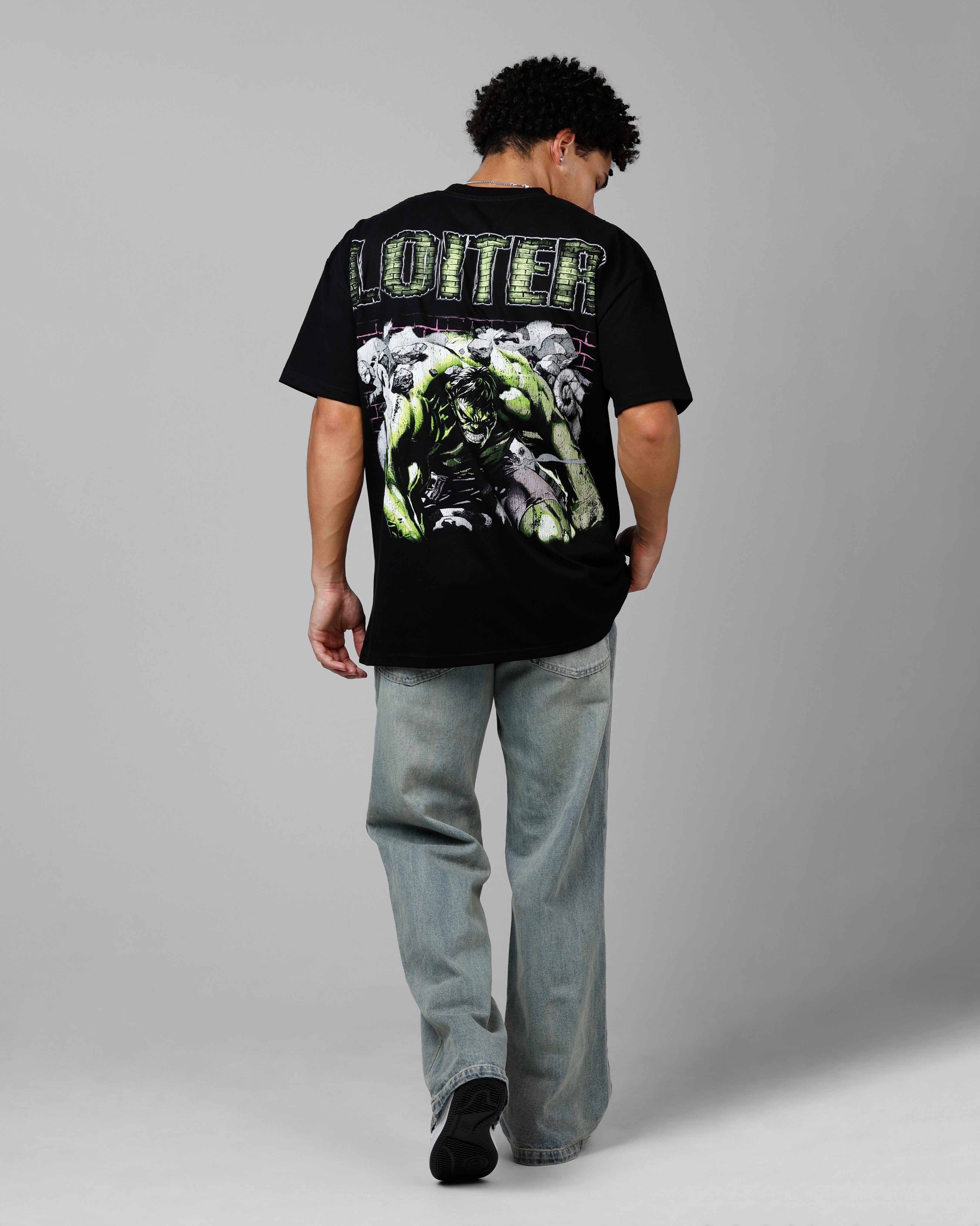 Loiter Marvel Hulk Heavyweight T-Shirt Black