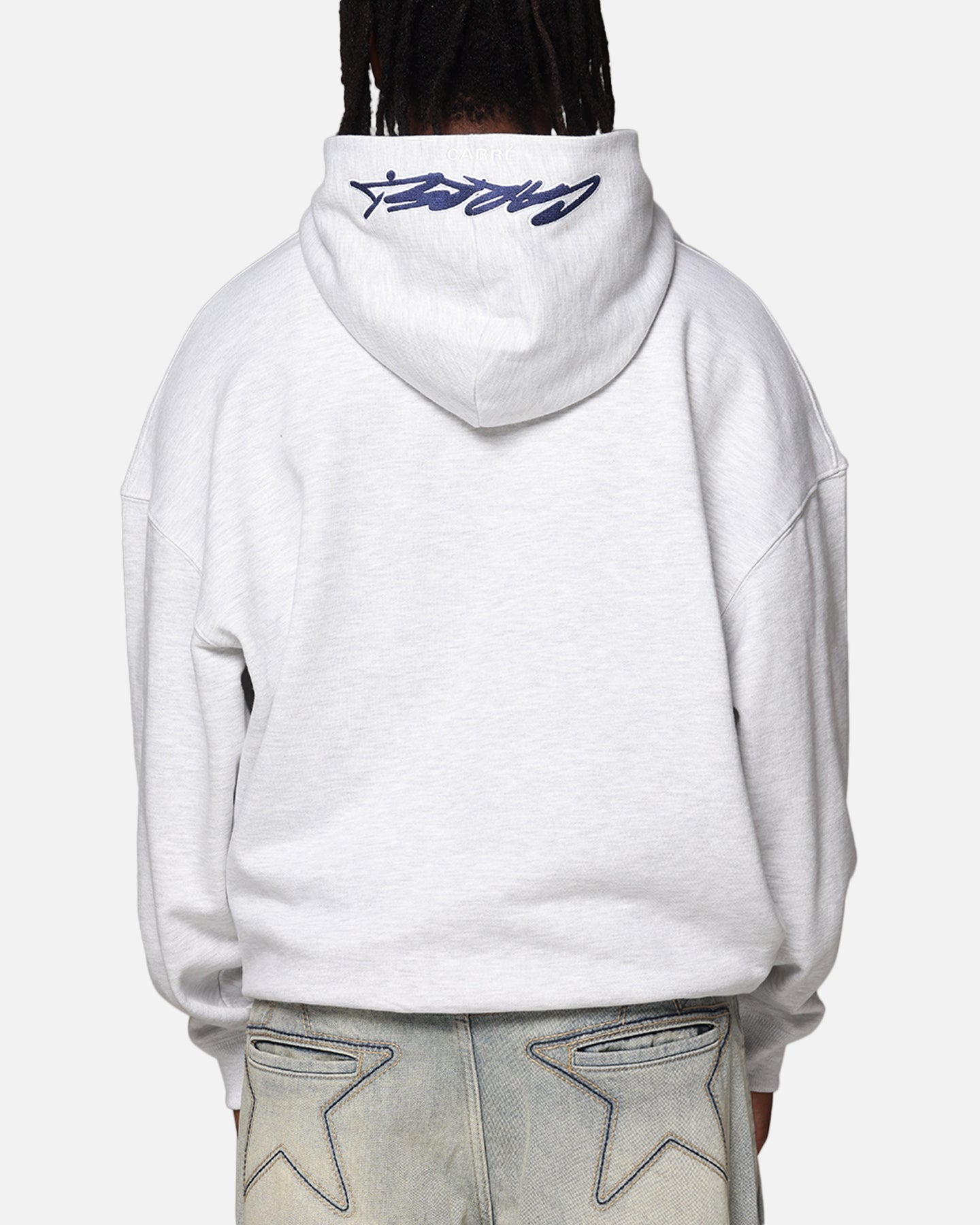 Carre Graffiti Logo Hoodie Grey Marle