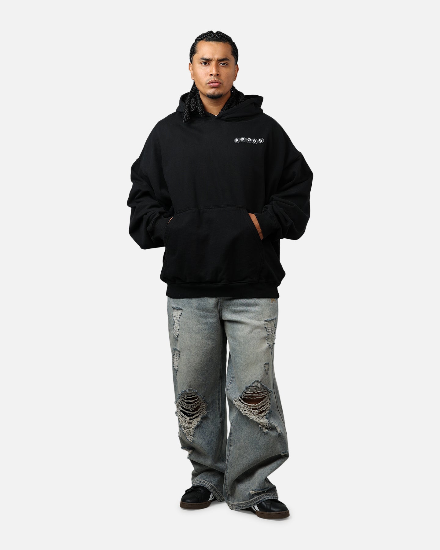 Carre Break Hoodie Black