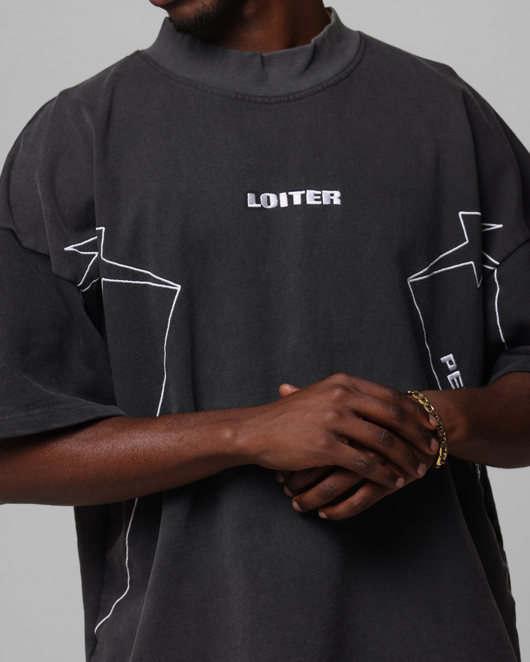 Loiter Dark Performance T-Shirt Charcoal