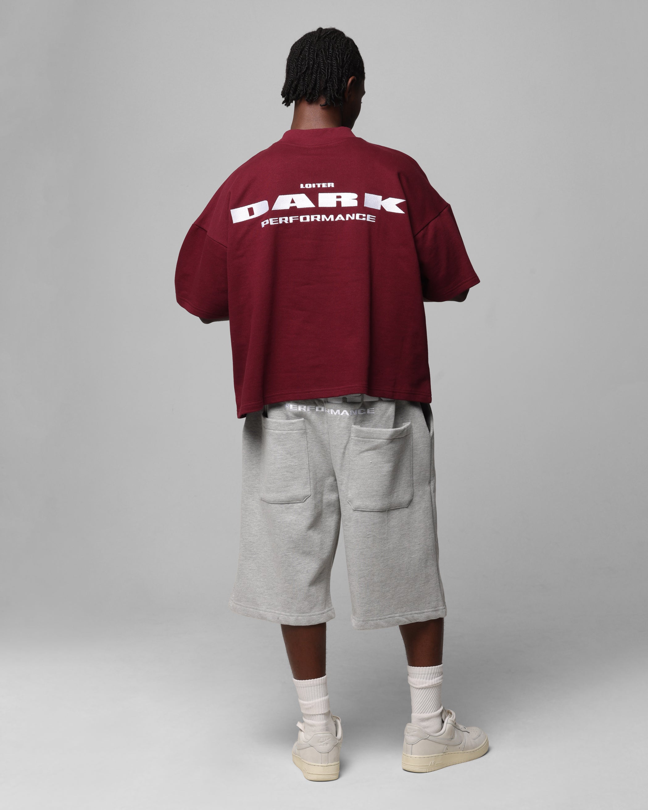 Loiter Dark Performance T-Shirt Burgandy