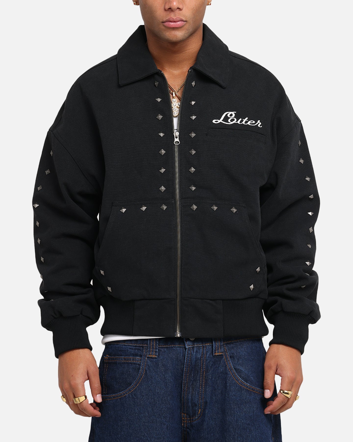Loiter Chopper Work Jacket Washed Black