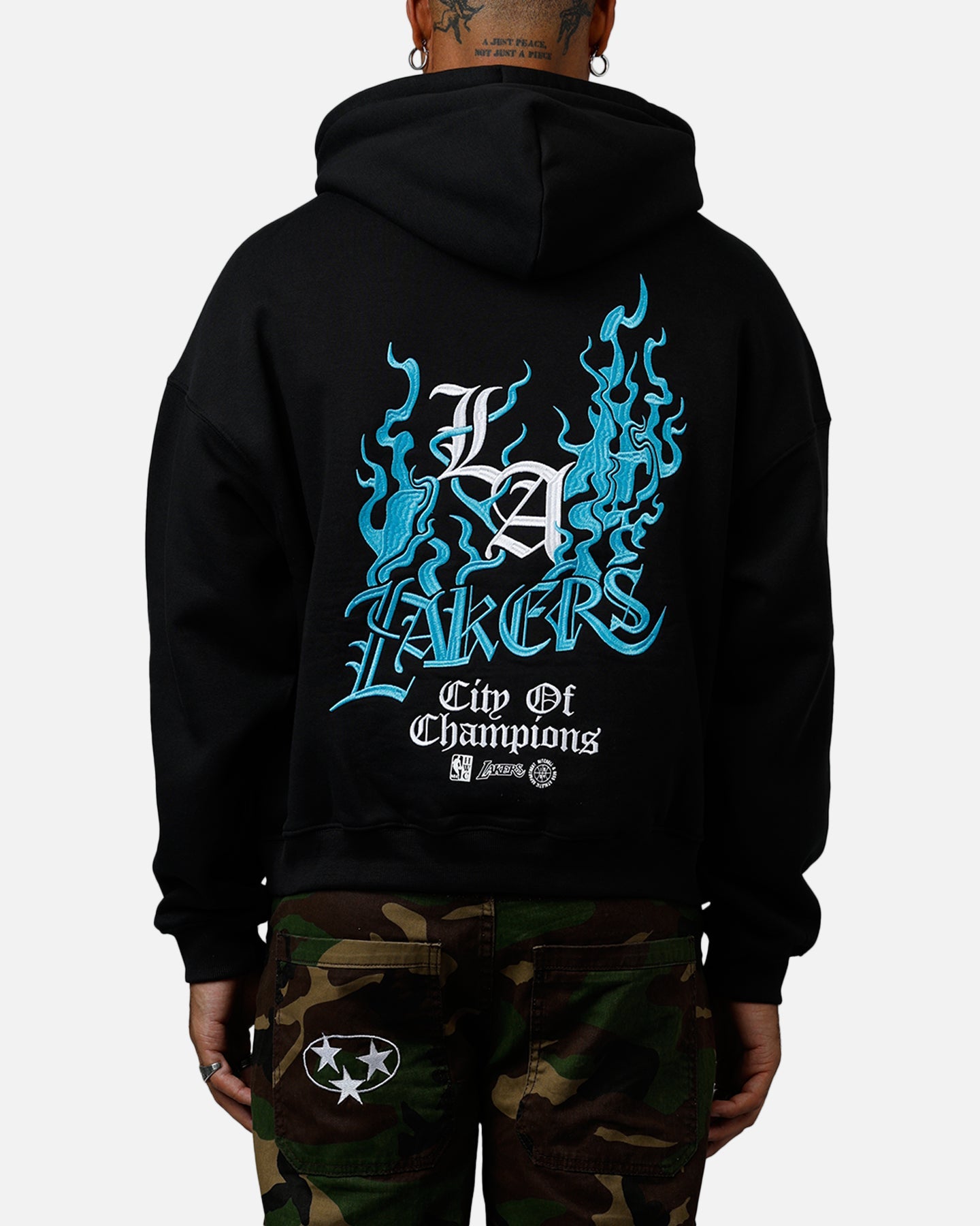 Mitchell & Ness Los Angeles Lakers City Of Champions Hoodie Black