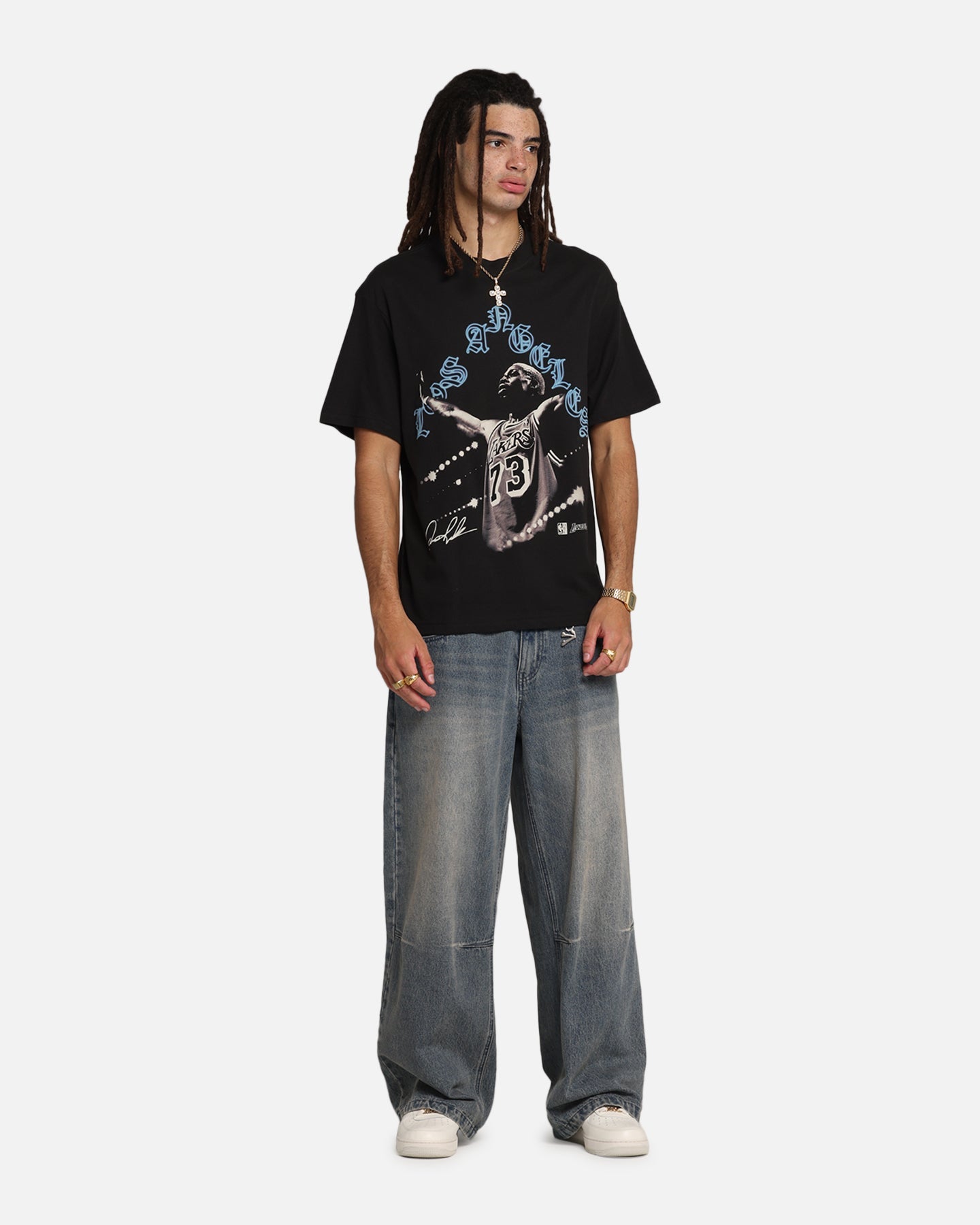 Mitchell & Ness Los Angeles Lakers Dennis Rodman Xray Glow T-Shirt Black