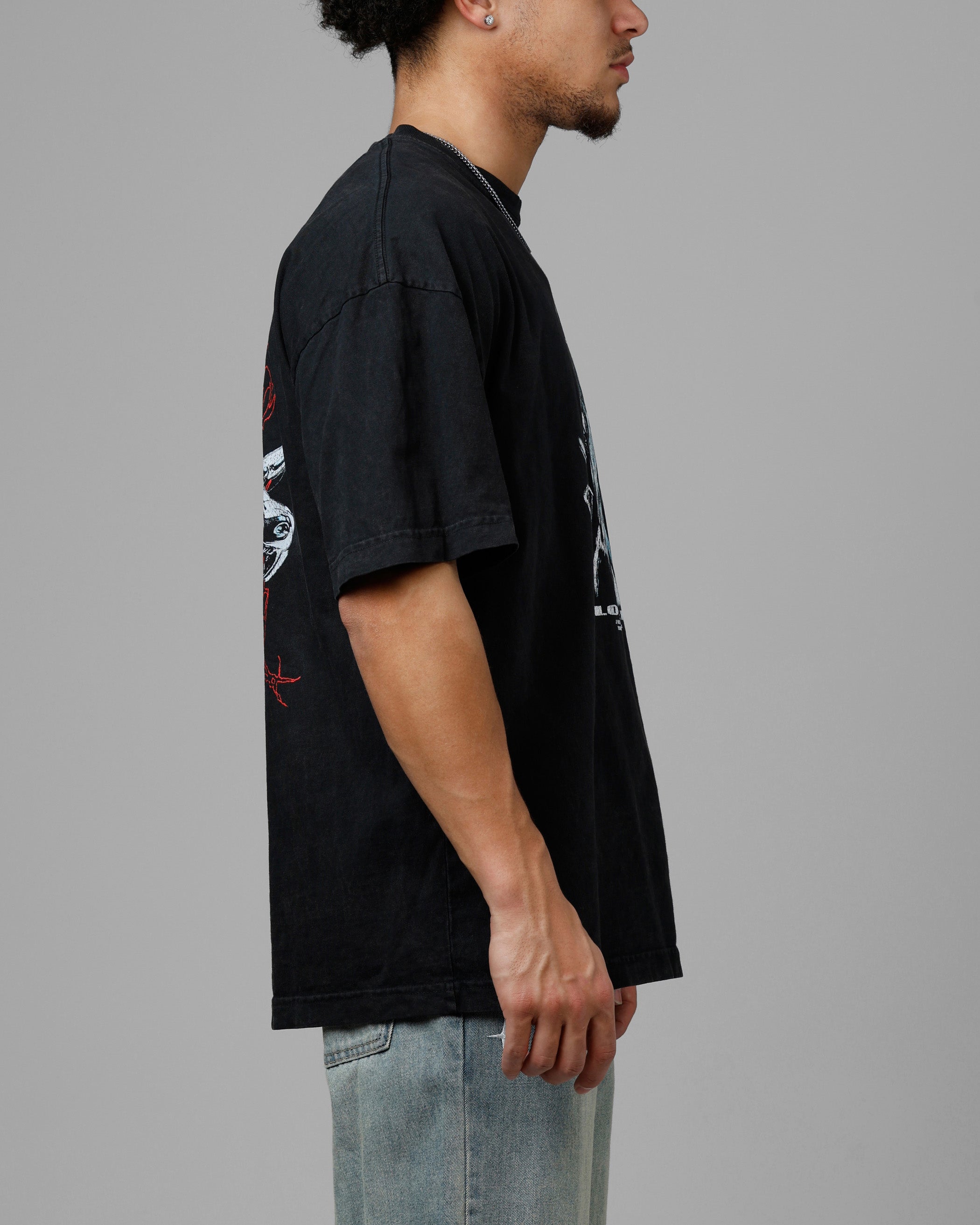 Loiter Chrome Dogs Vintage T-Shirt Black Wash