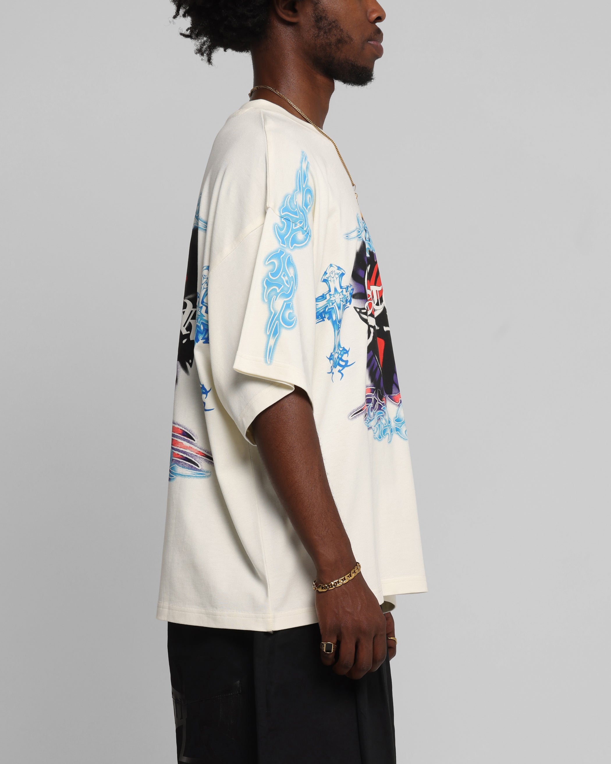 Loiter Hearts T-Shirt Off White