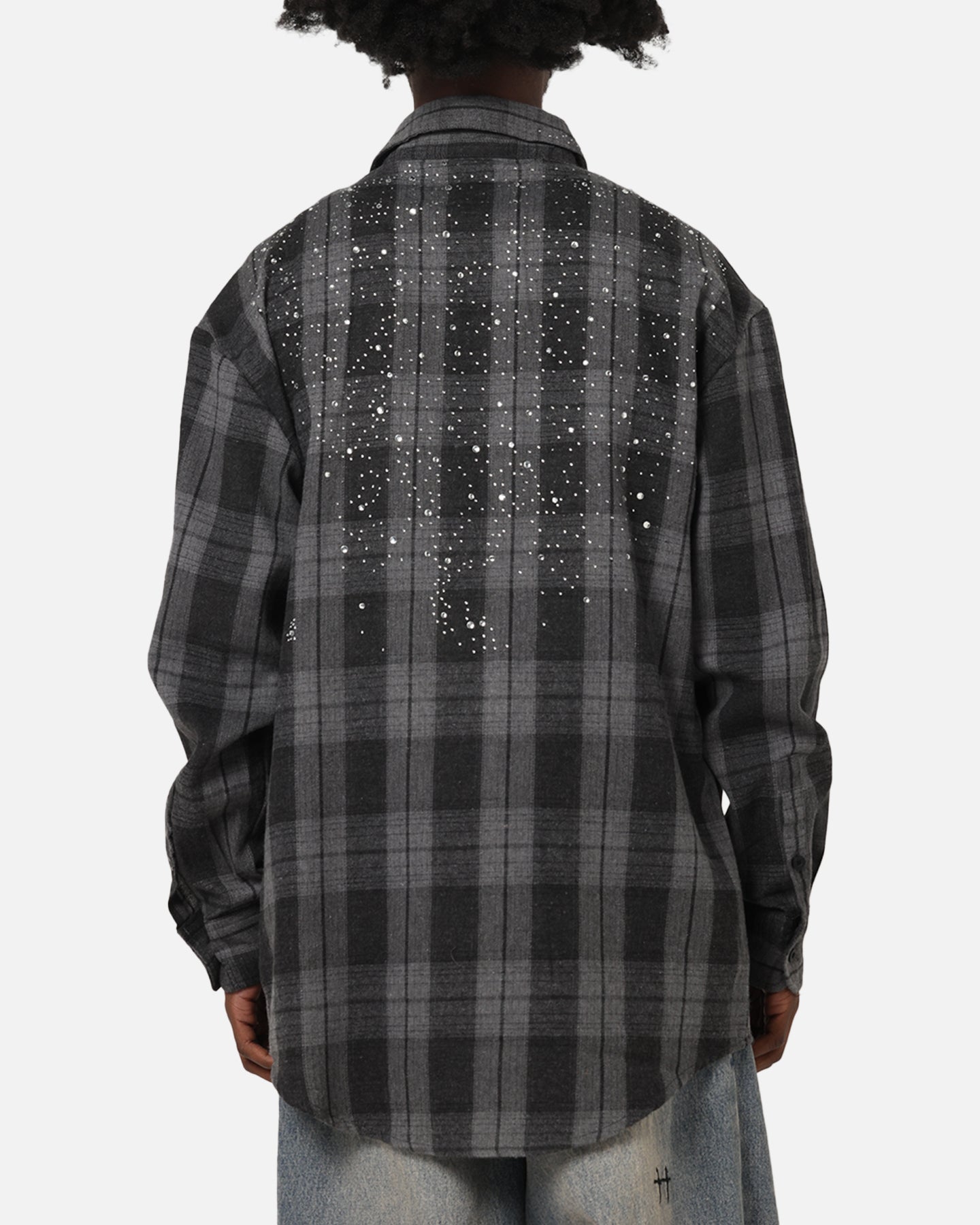 Saint Morta Spray Long Sleeve Flannel Shirt Grey