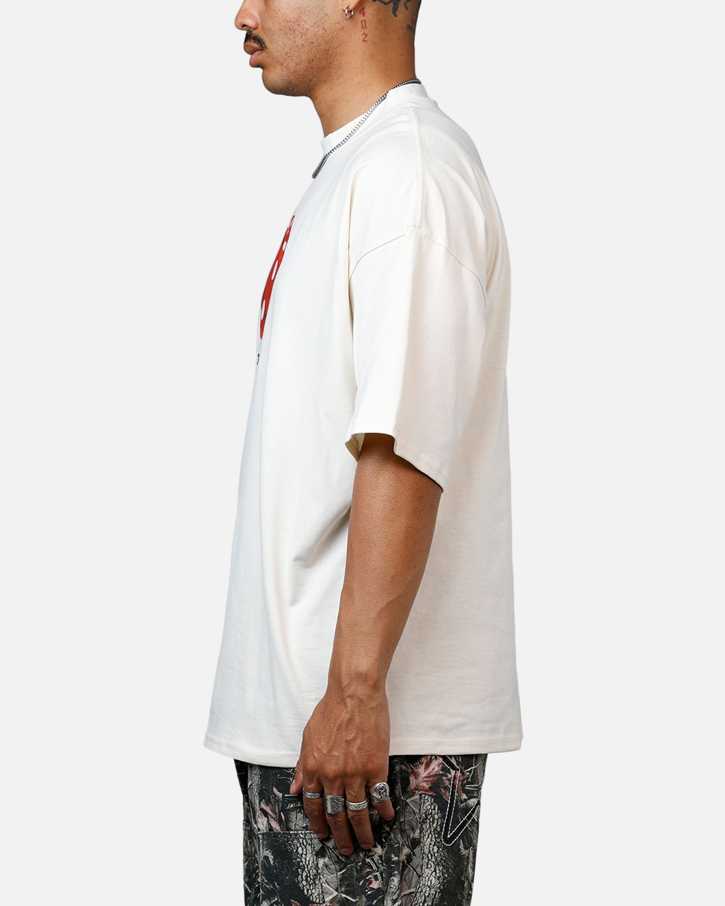 Carre Die Mock T-Shirt Off White