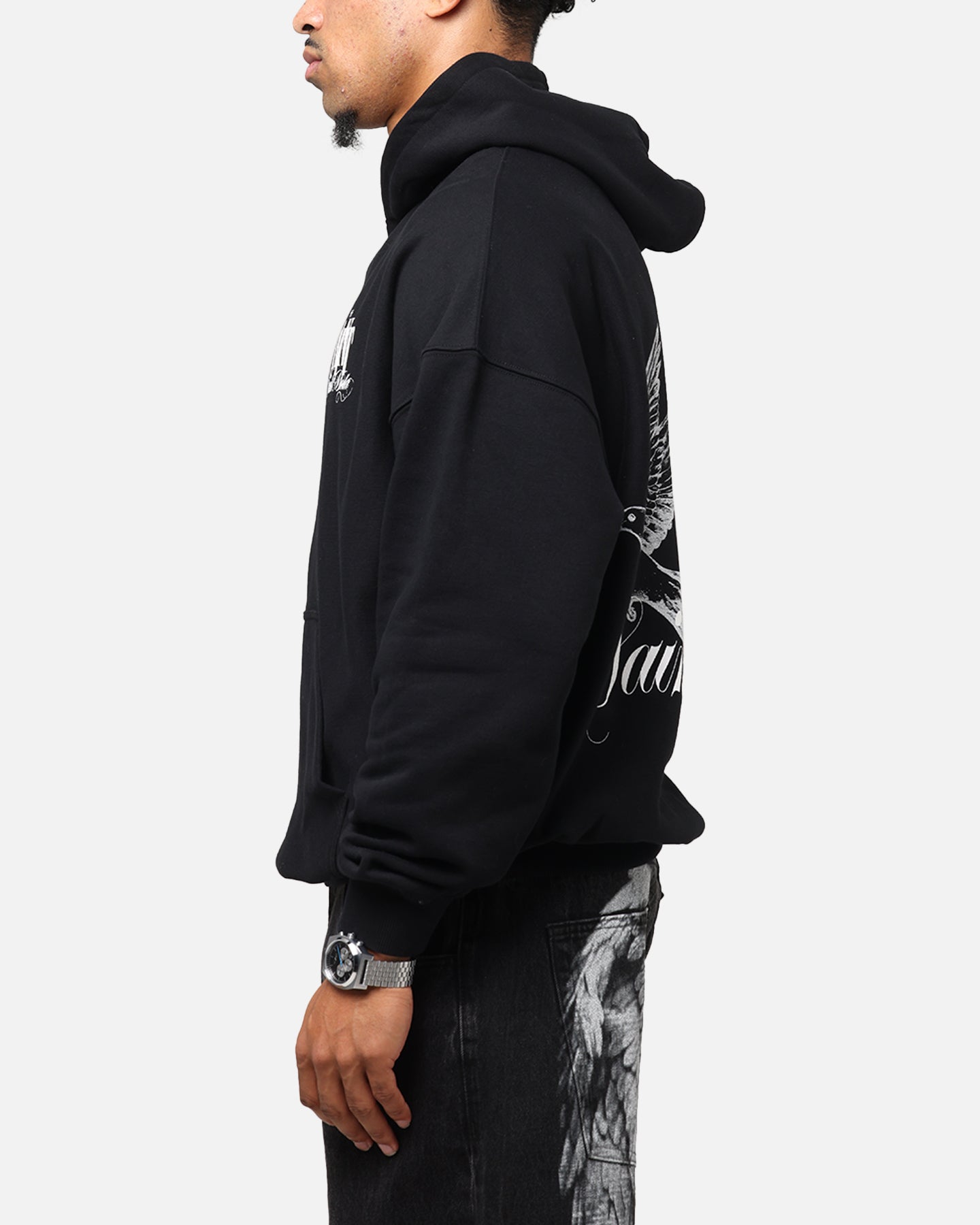 Saint Morta Doves Boxy Hoodie Black