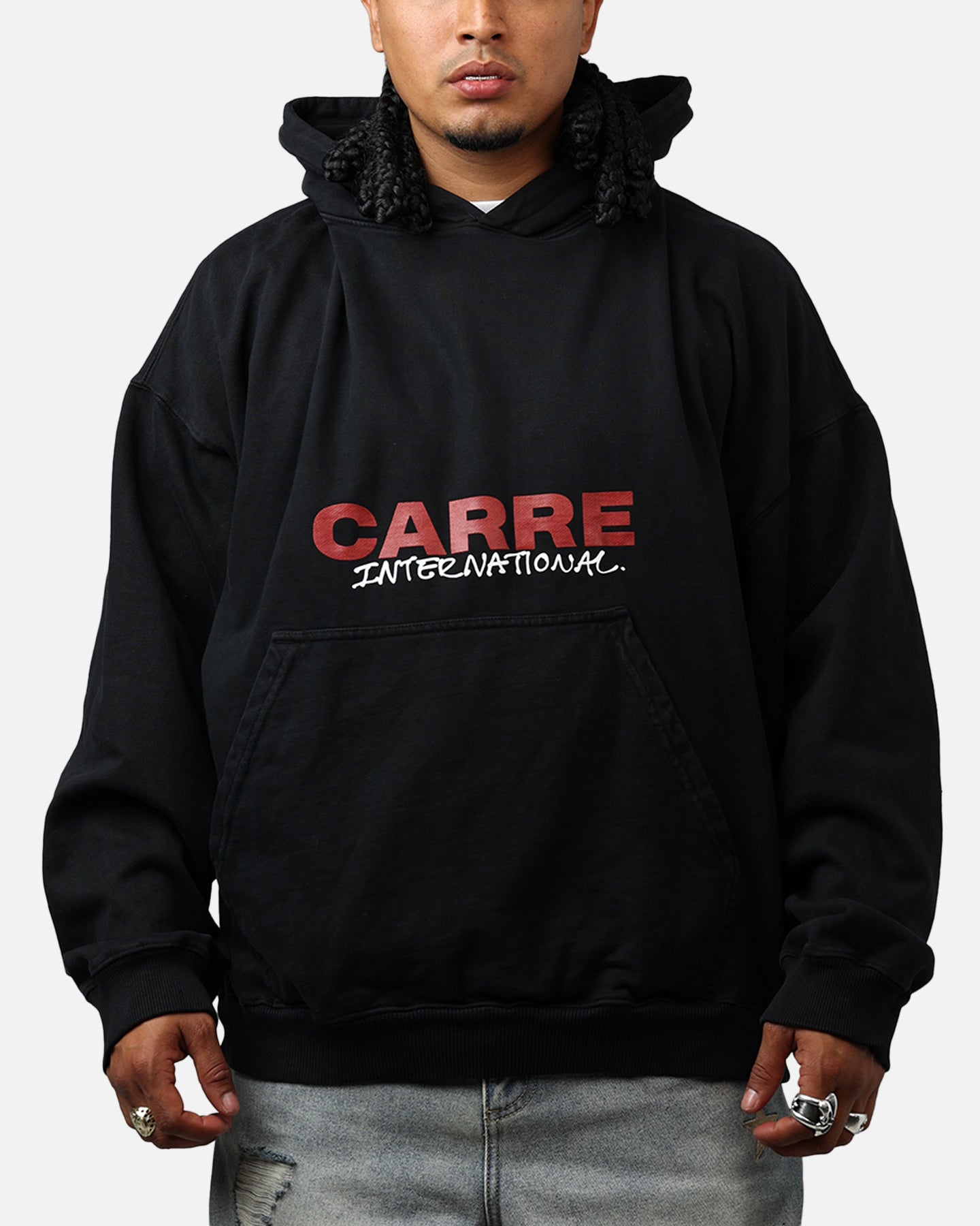 Carre Handdrawn Hoodie Black