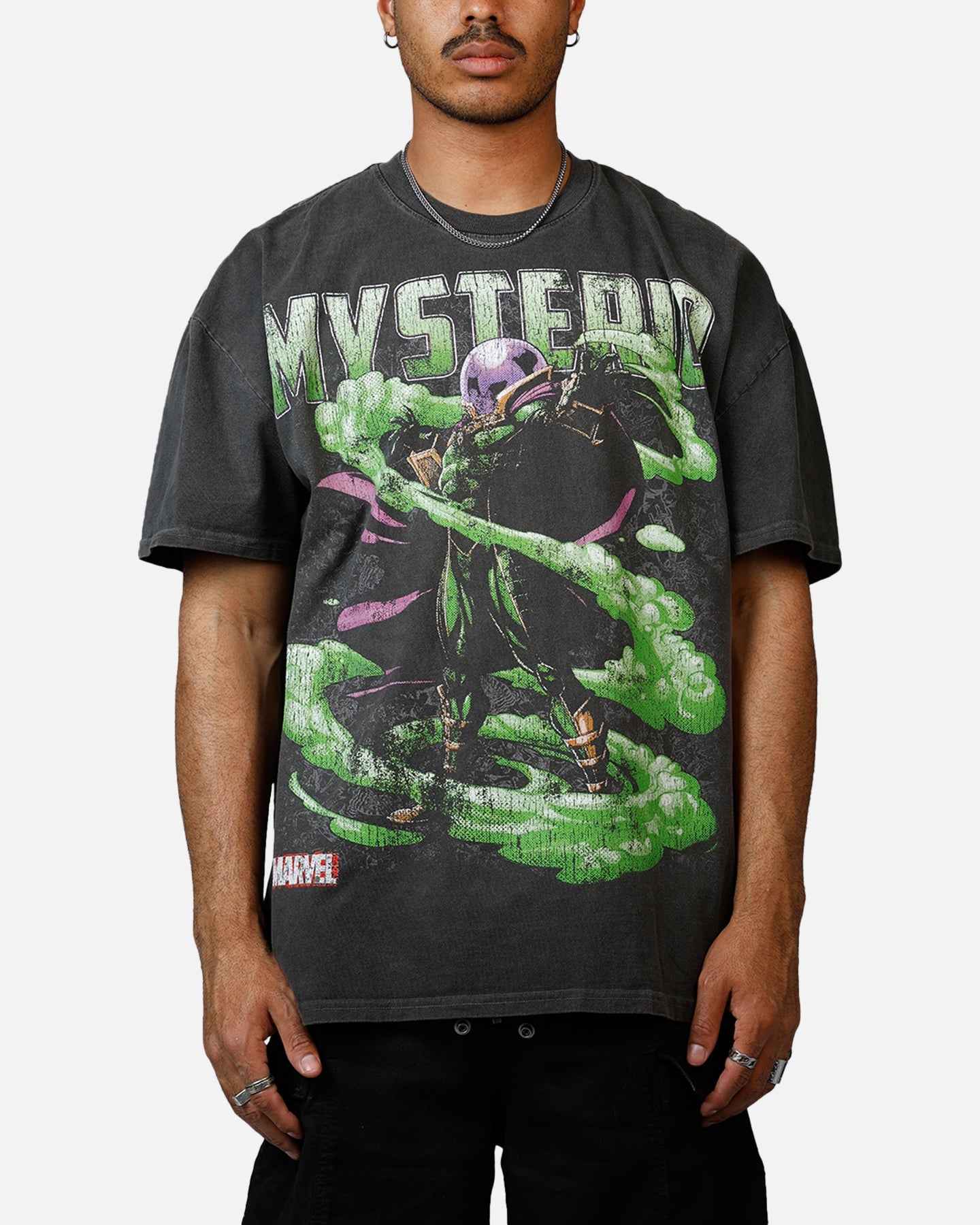 Goat Crew Marvel Sinister Six Mysterio Heavyweight T-Shirt Black Wash