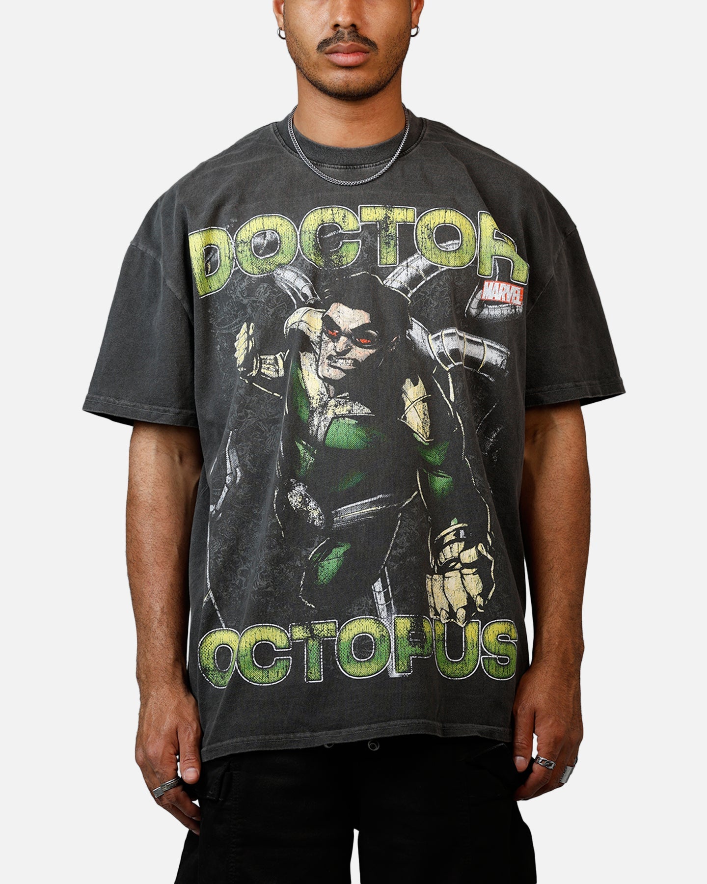Goat Crew Marvel Villians Doctor Octopus Heavy T-Shirt Black Wash