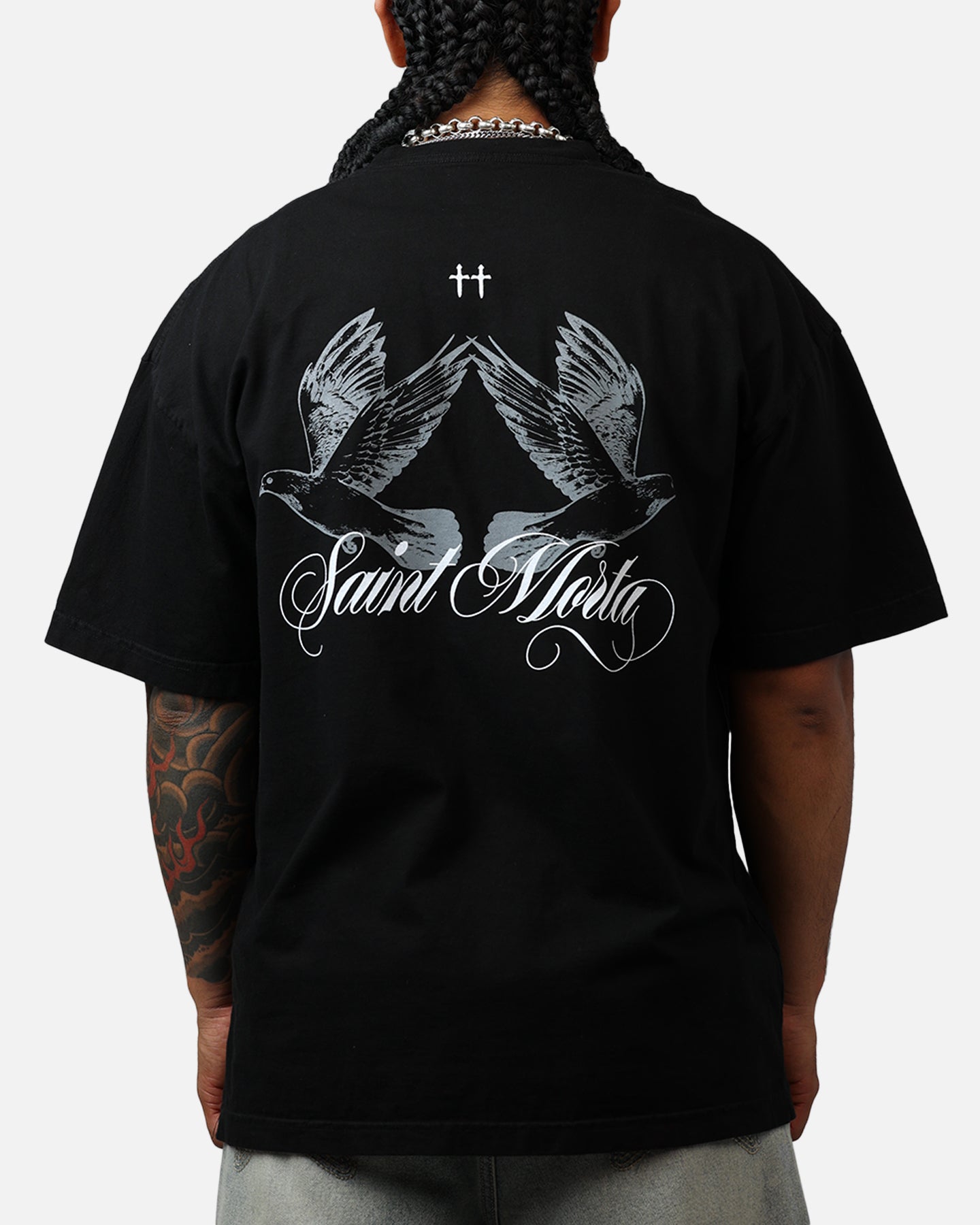 Saint Morta Dover Drop Shoulder T-Shirt Black