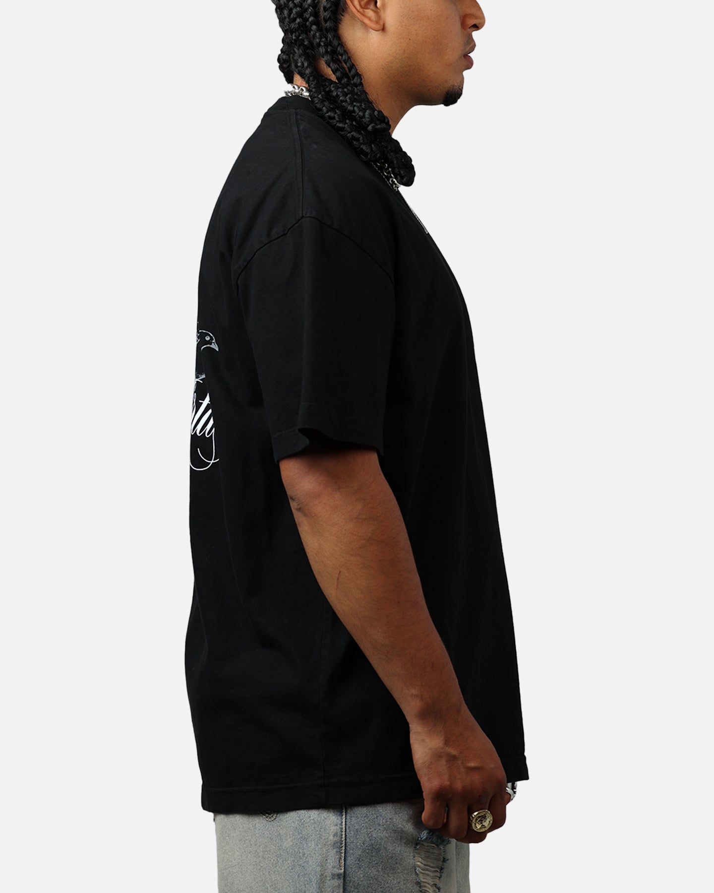 Saint Morta Dover Drop Shoulder T-Shirt Black