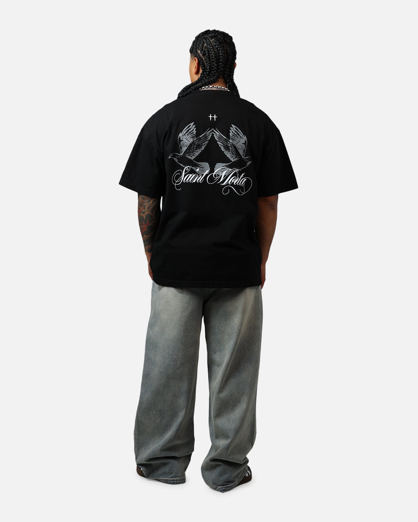 Saint Morta Dover Drop Shoulder T-Shirt Black