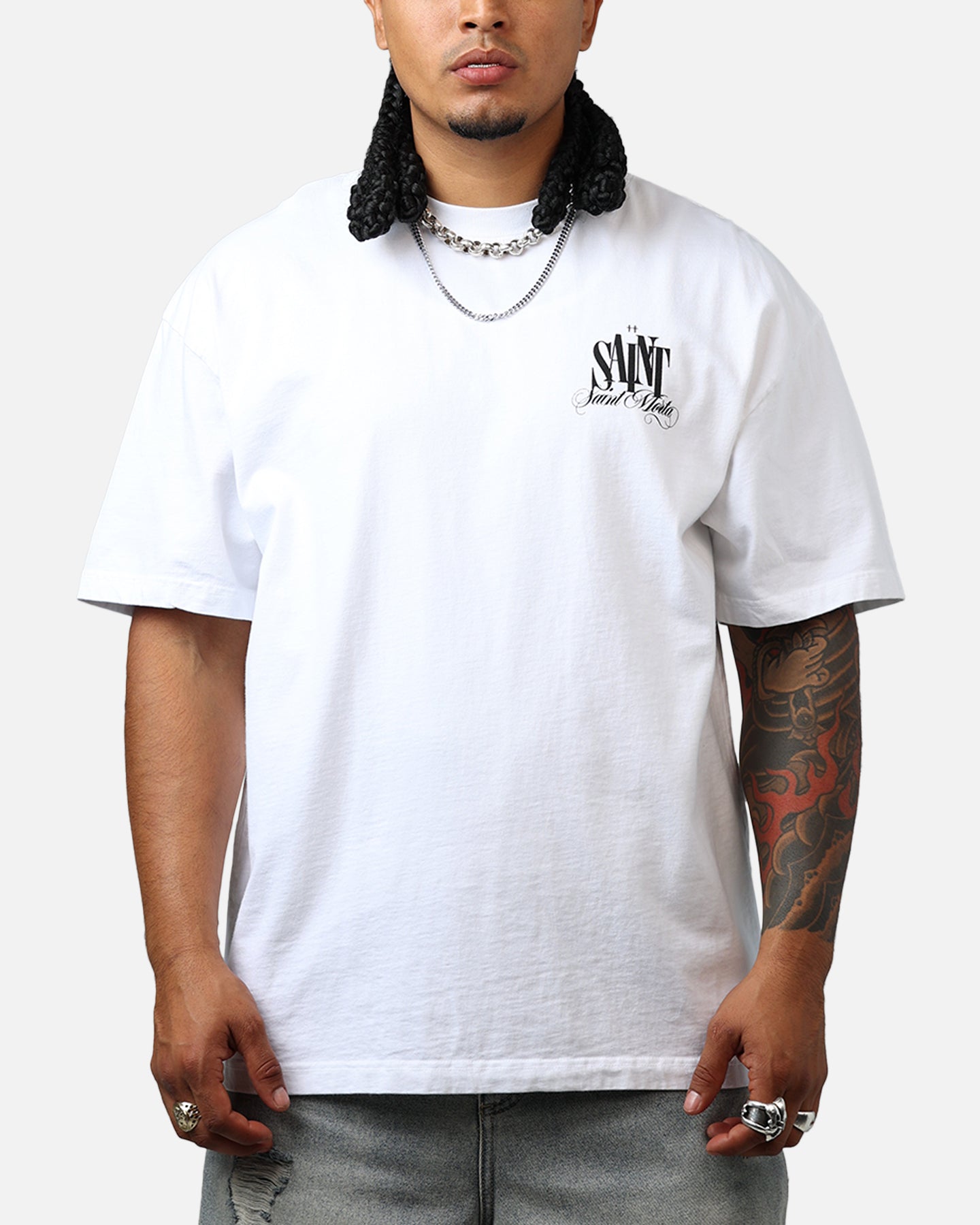 Saint Morta Dover Drop Shoulder T-Shirt White