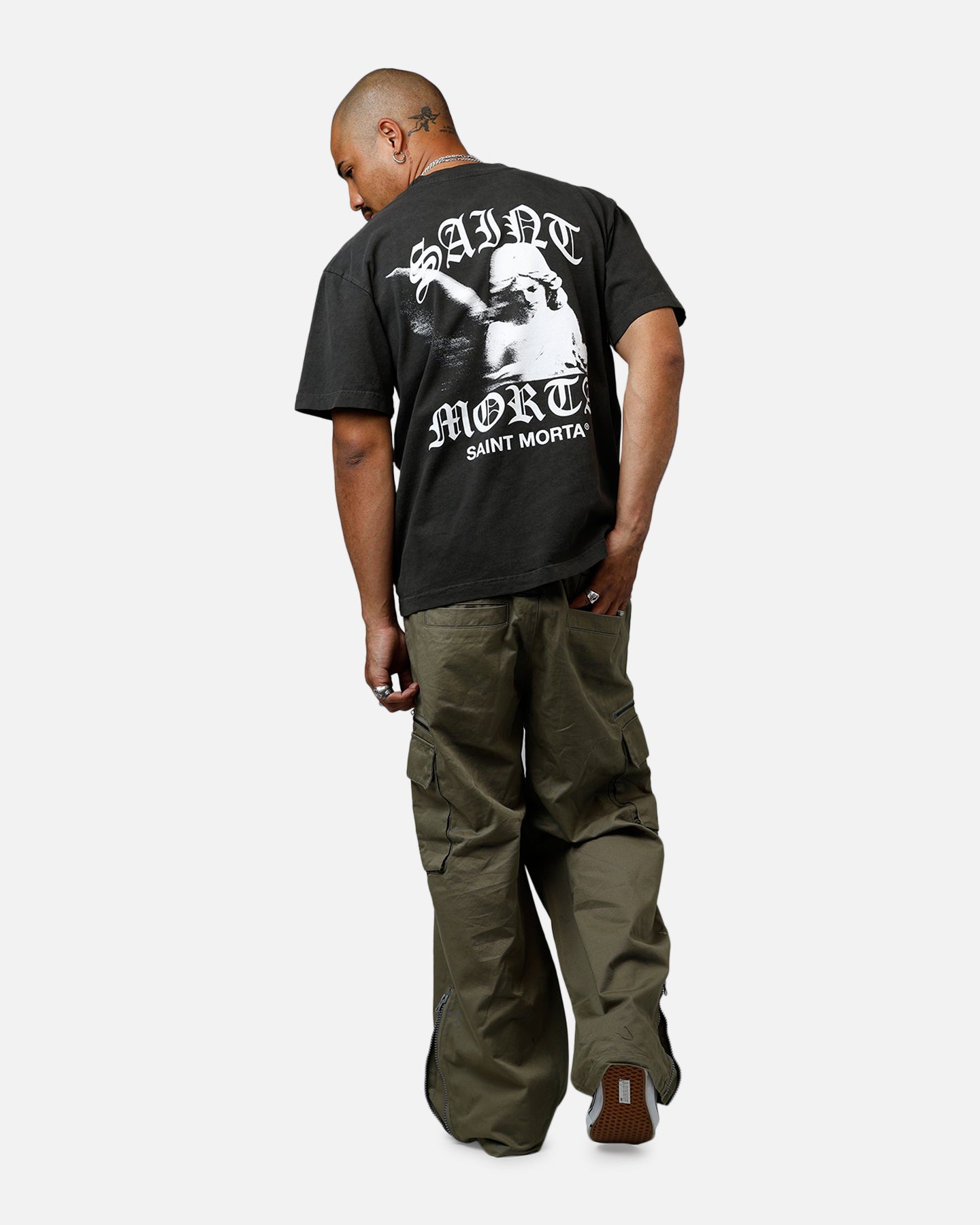 Saint Morta Maiden Boxy T-Shirt Black Wash