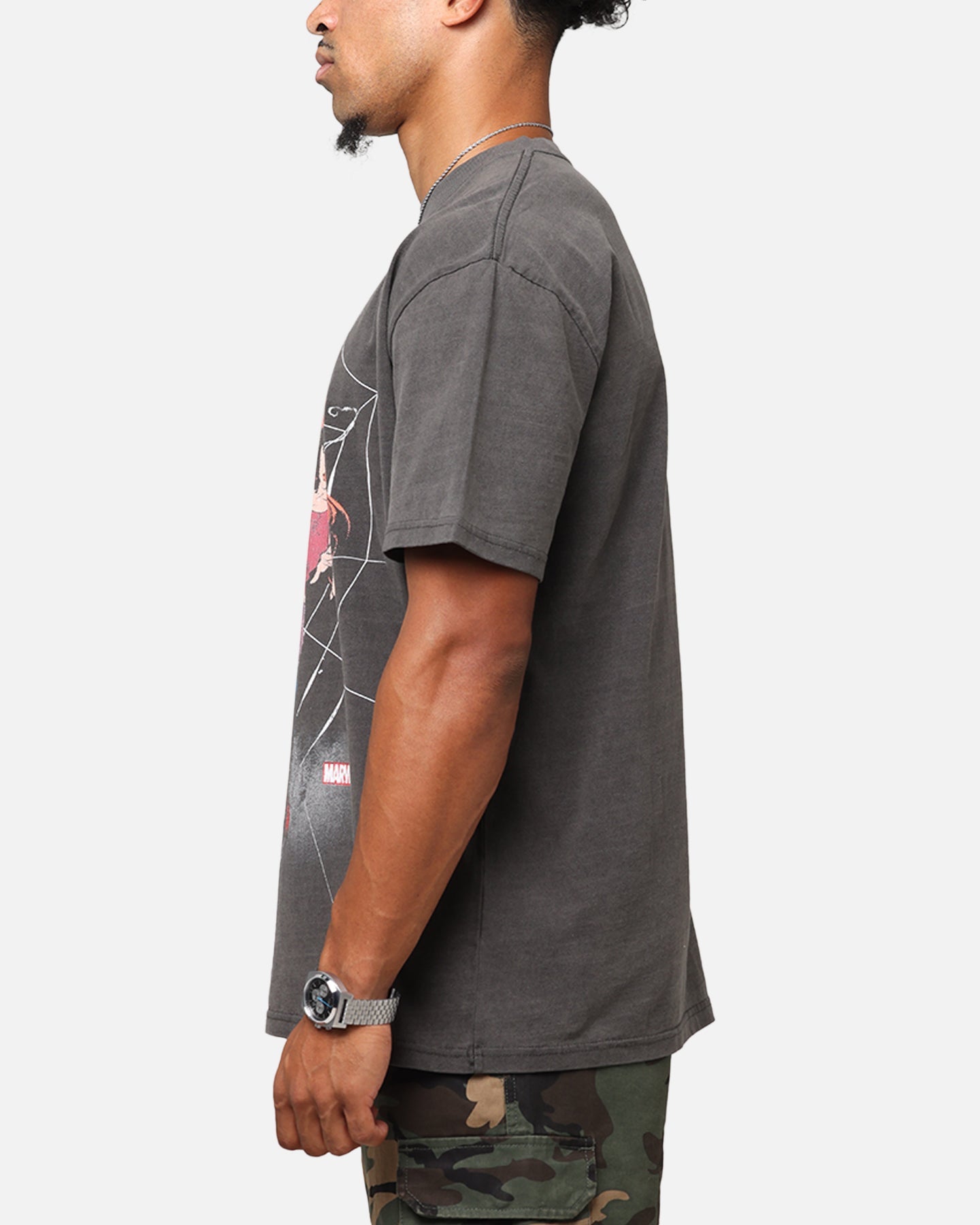 Goat Crew Marvel’s Spider-Man Peter Parker & MJ Heavyweight T-Shirt Black Wash