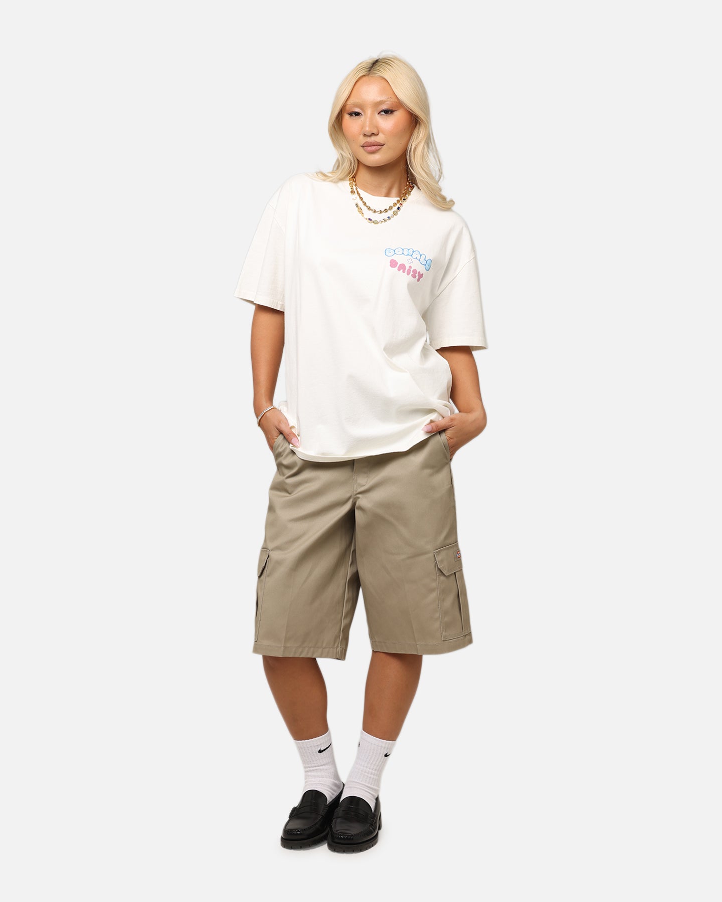 Goat Crew Disney’s Daisy Duck & Donald Duck Heavy T-Shirt Off White