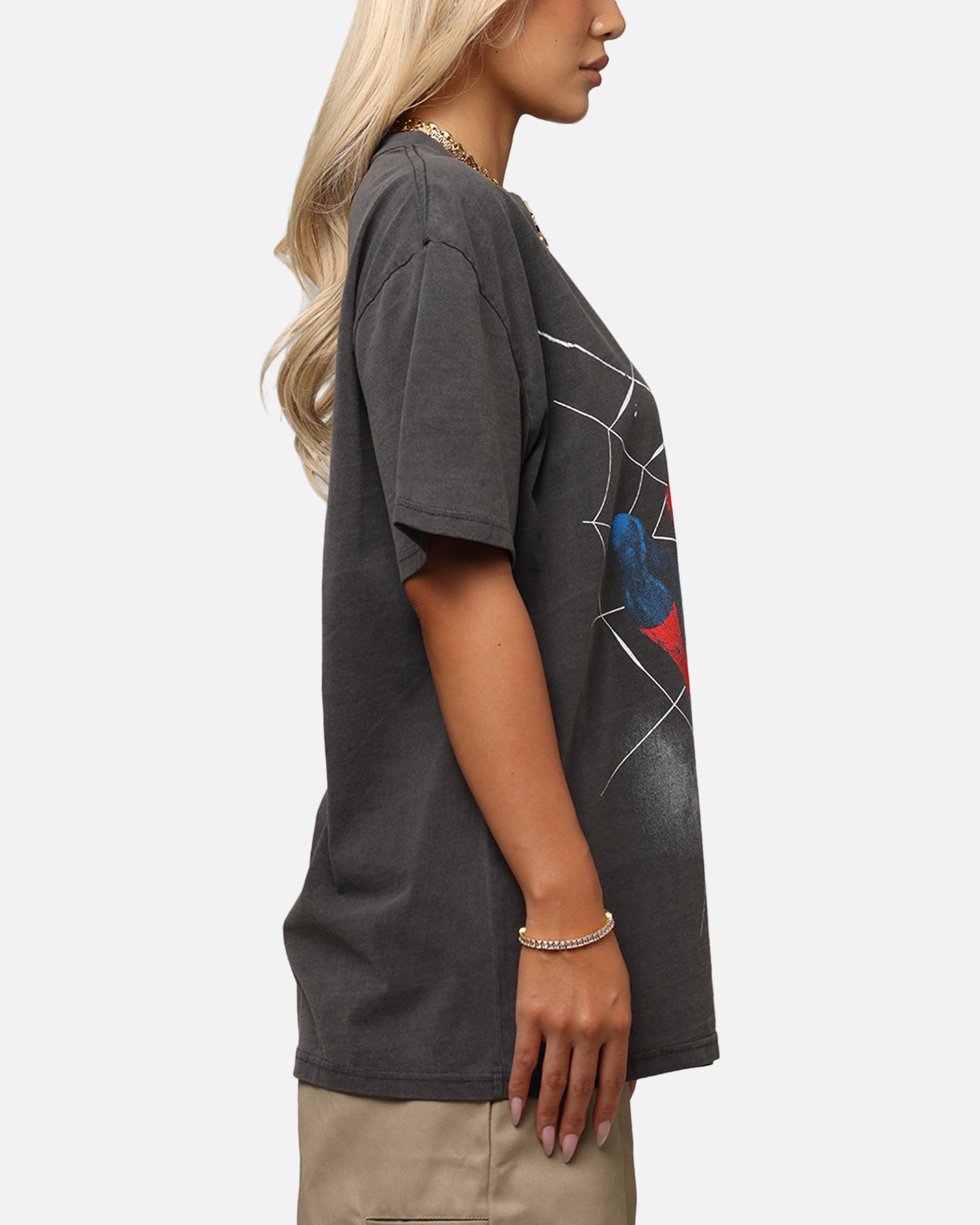 Goat Crew Marvel’s Spider-Man Peter Parker & MJ Heavy T-Shirt Black Wash