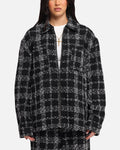 XXIII Boucle Tweed Zip Jacket Black/White