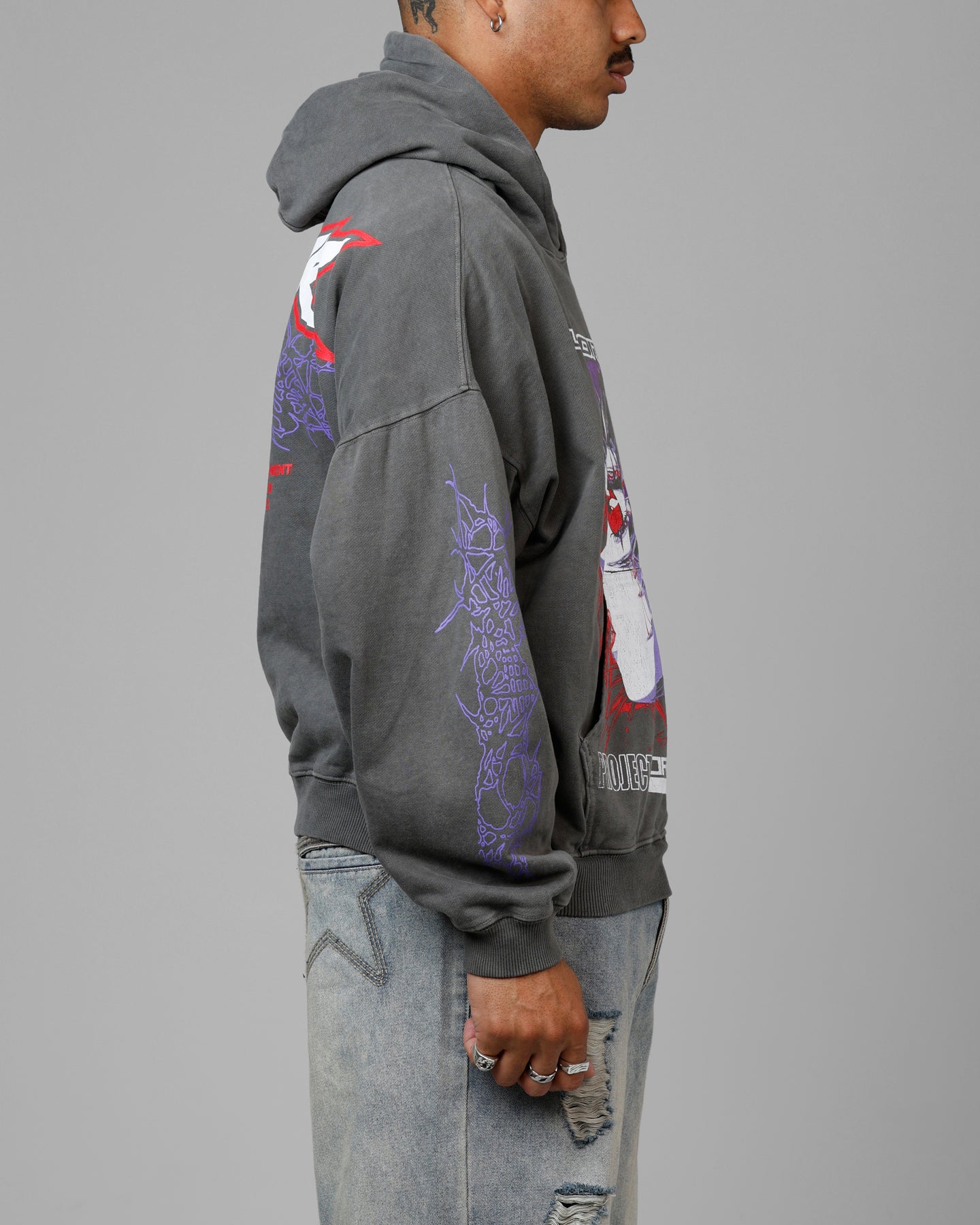 Loiter Cyberkinetics Premium Hoodie Washed Charcoal