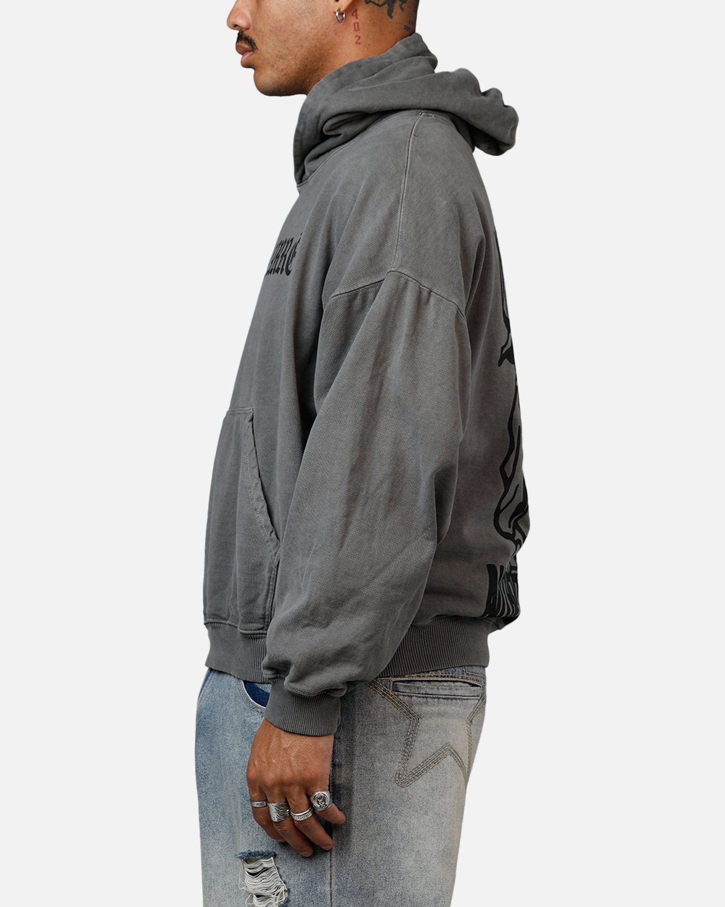 Carre Bulldog Premium Hoodie Washed Charcoal