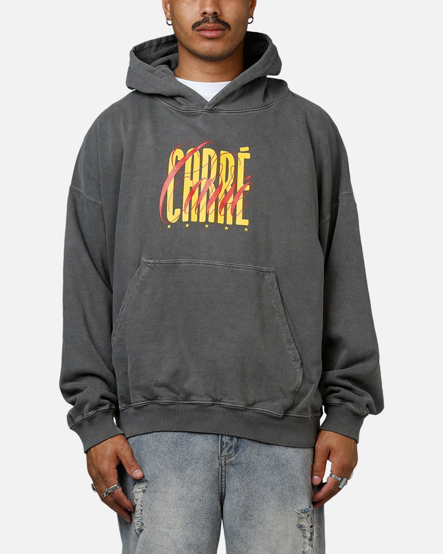 Carre Golden Scale Premium Hoodie Washed Charcoal