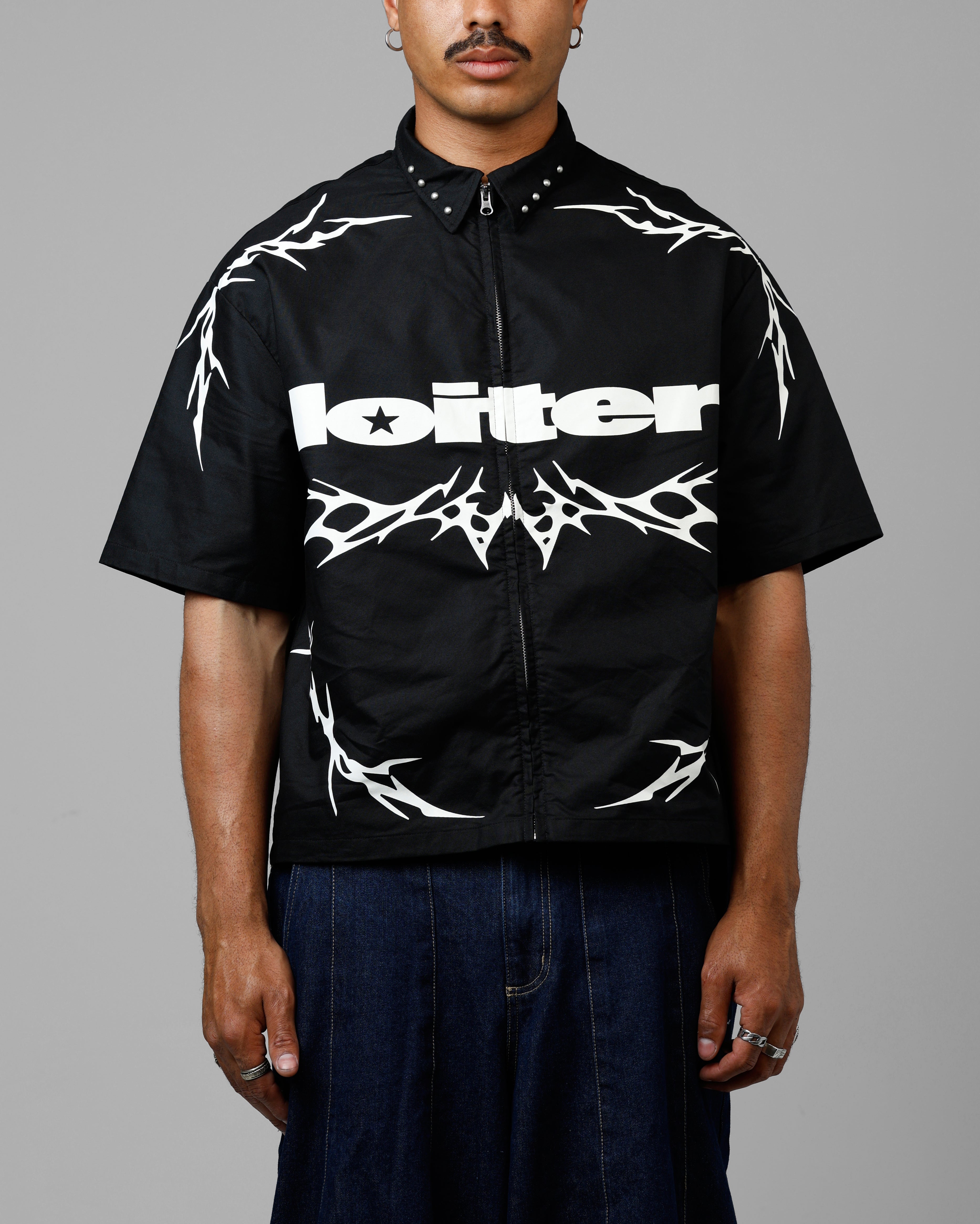 Loiter Cyber Zip V2 T-Shirt Black