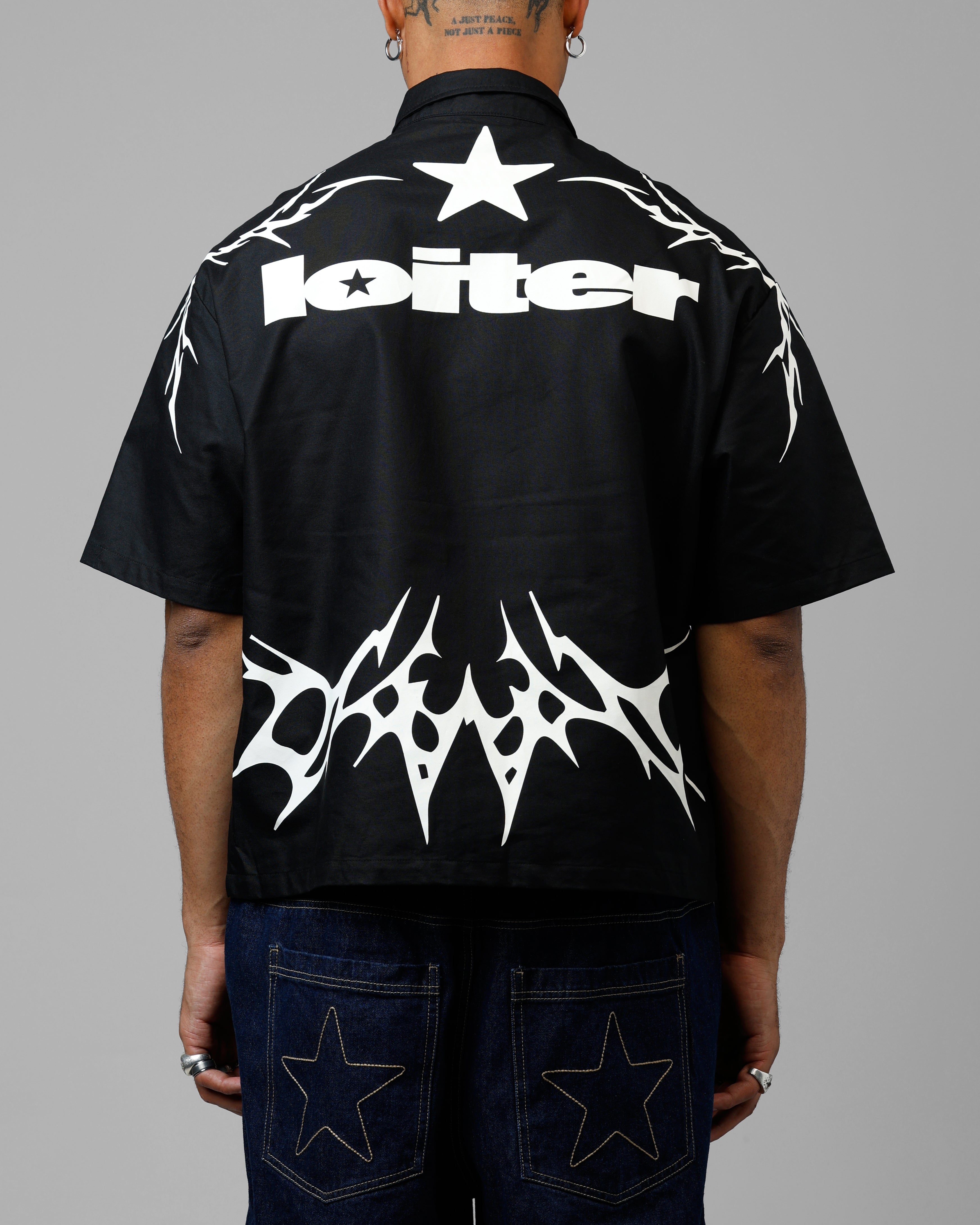 Loiter Cyber Zip V2 T-Shirt Black