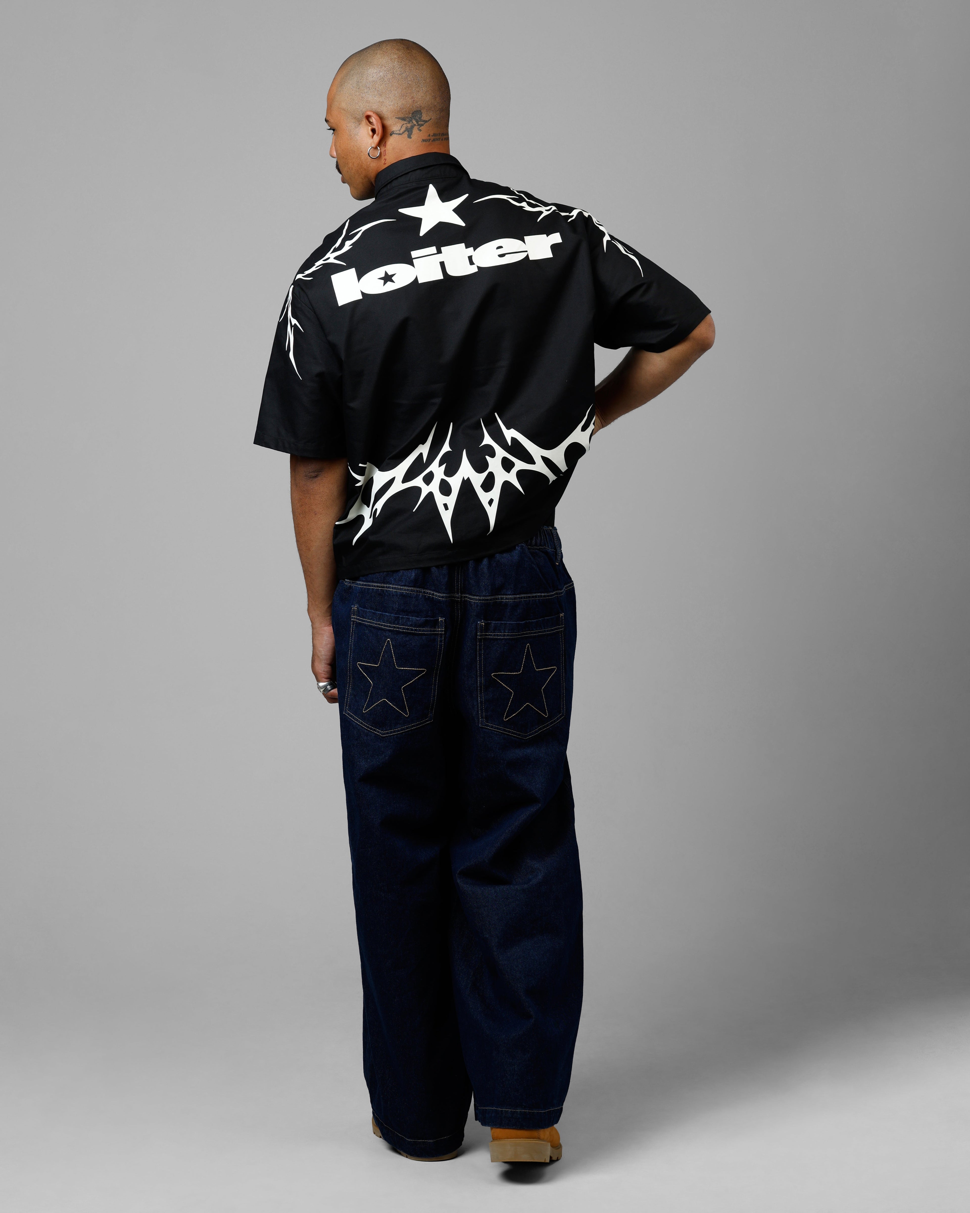 Loiter Cyber Zip V2 T-Shirt Black