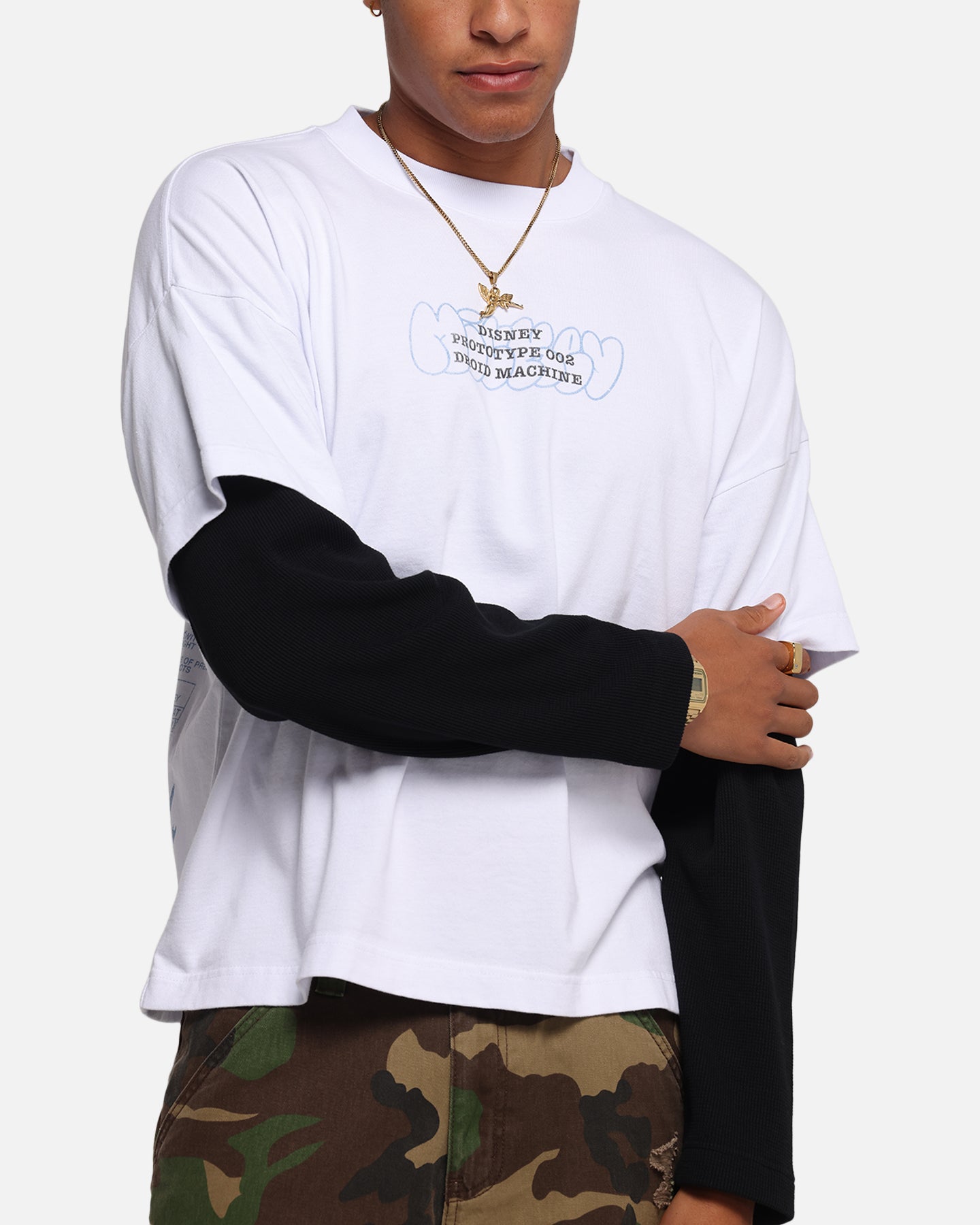 73Studio Disney Mickey Prototype II Long Sleeve T-Shirt White